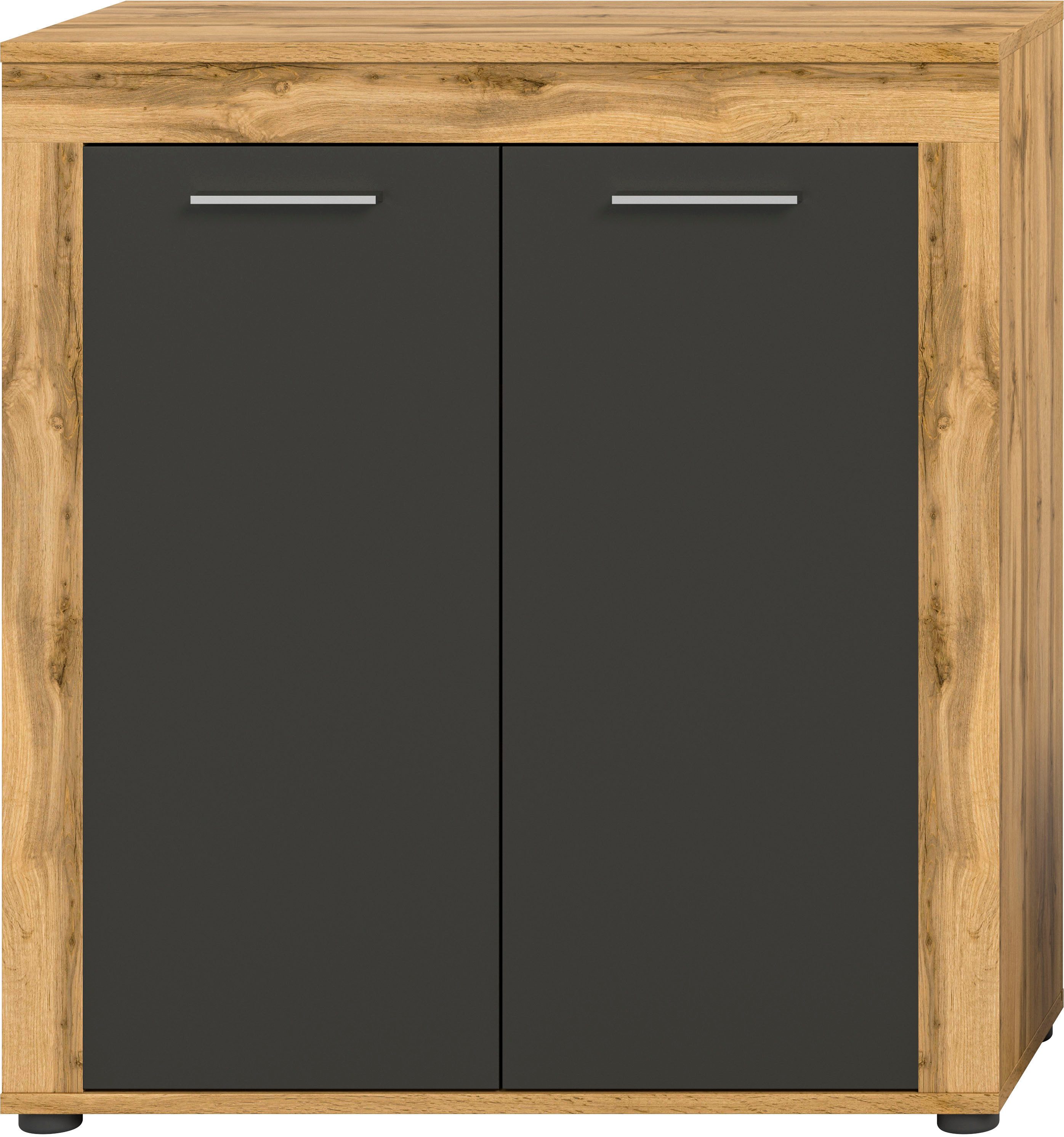 INOSIGN Highboard Aosta, Hoogte 88 cm, in verschillende kleuren met 2 deuren en 3 vakken, woonkamer, commode, kast