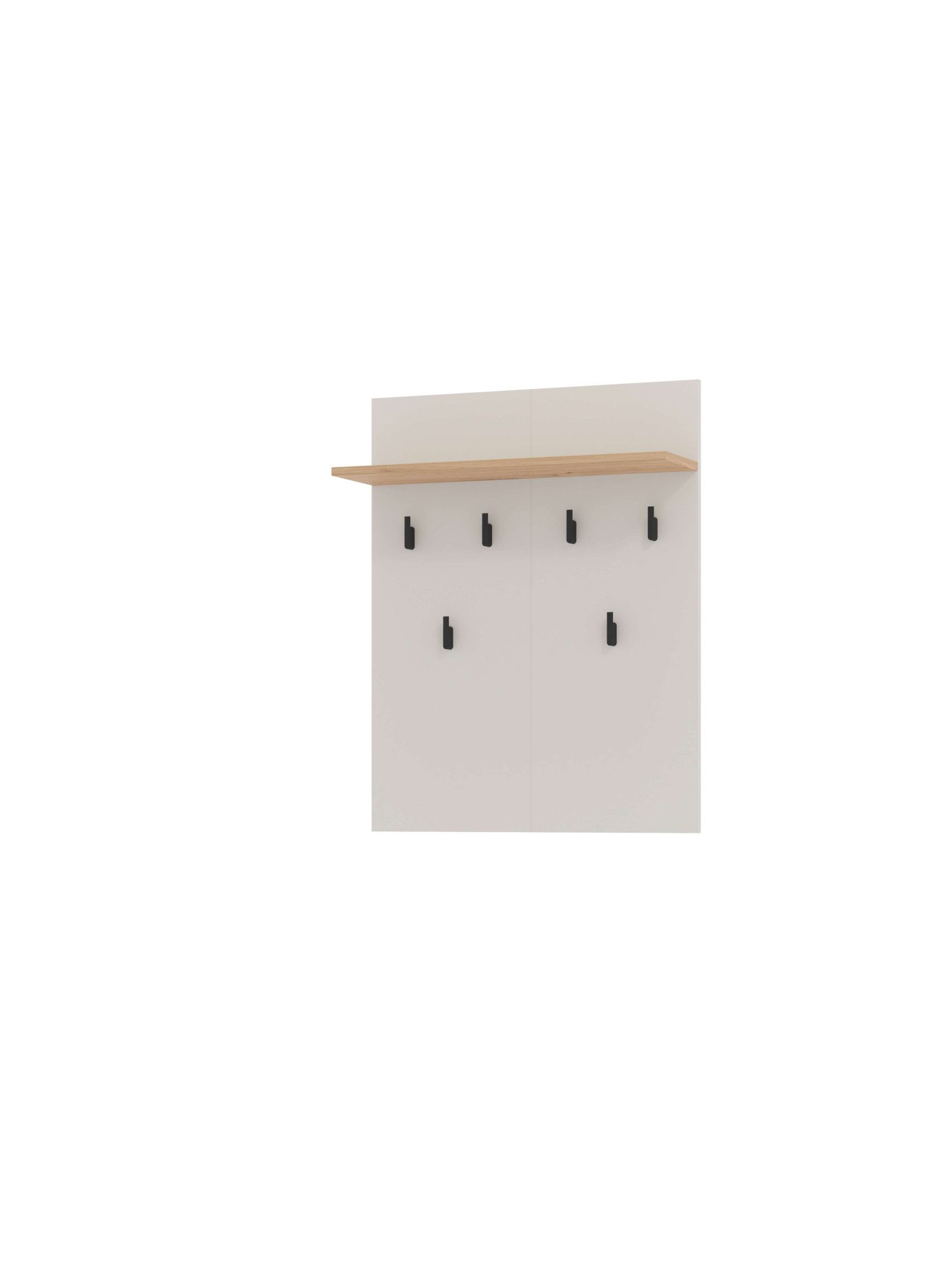 Home affaire Kapstokpaneel Belfort, wandrek met 6 haken, met rek, breedte 66 cm Wandgarderobe, ophanghaak, hoogte 83 cm, in kasjmierkleur