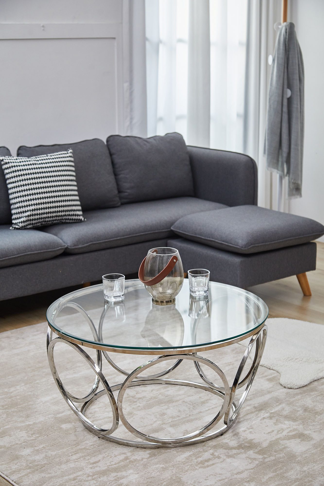 SalesFever Salontafel met designframe van roestvrij staal