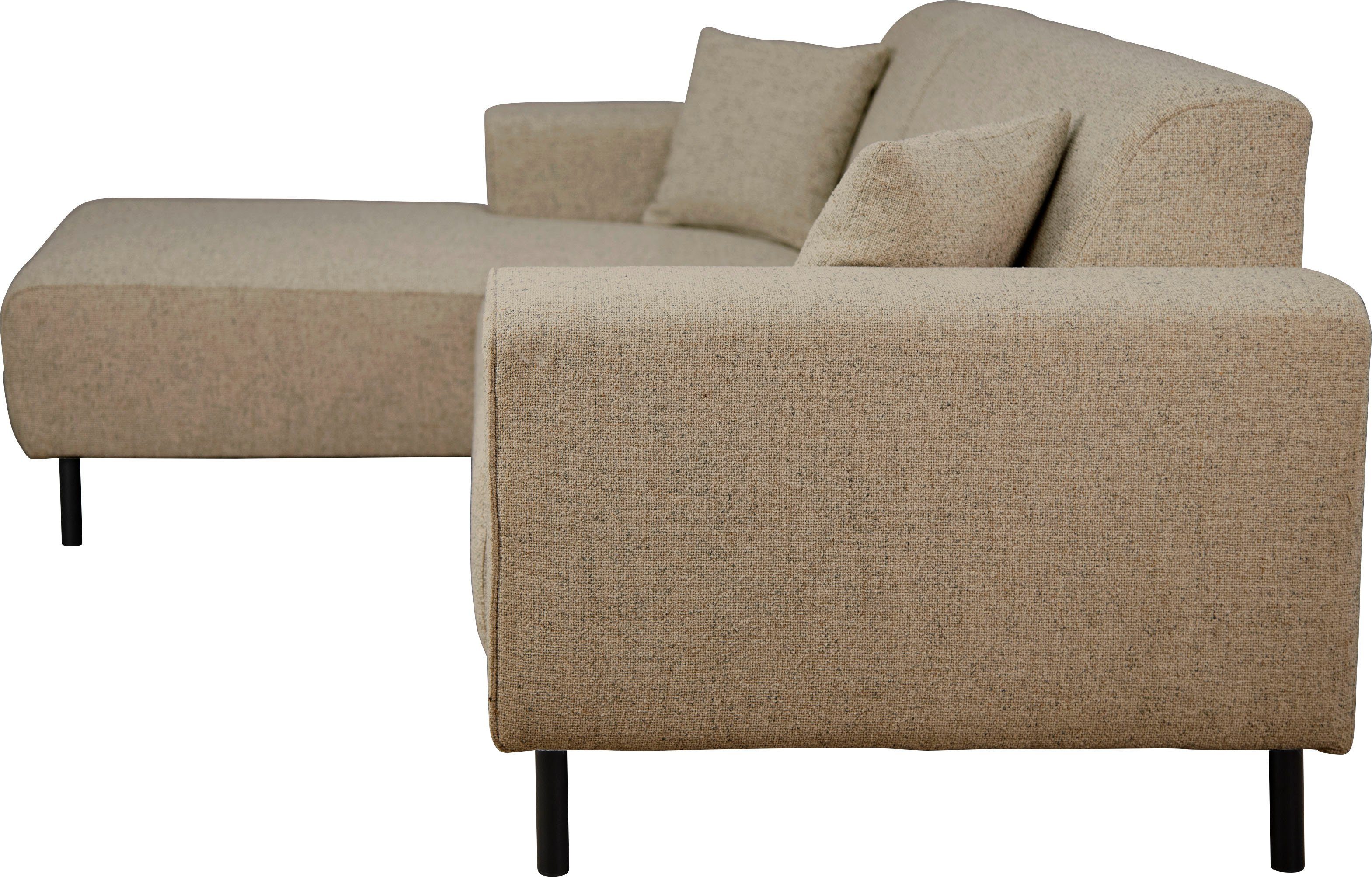 Home affaire Hoekbank ARROS L-vorm met golfondersteuning, afmetingen B/D/H: 235/163/81 cm incl. sierkussens, met recamiere rechts/links bestelbaar, ook in cord