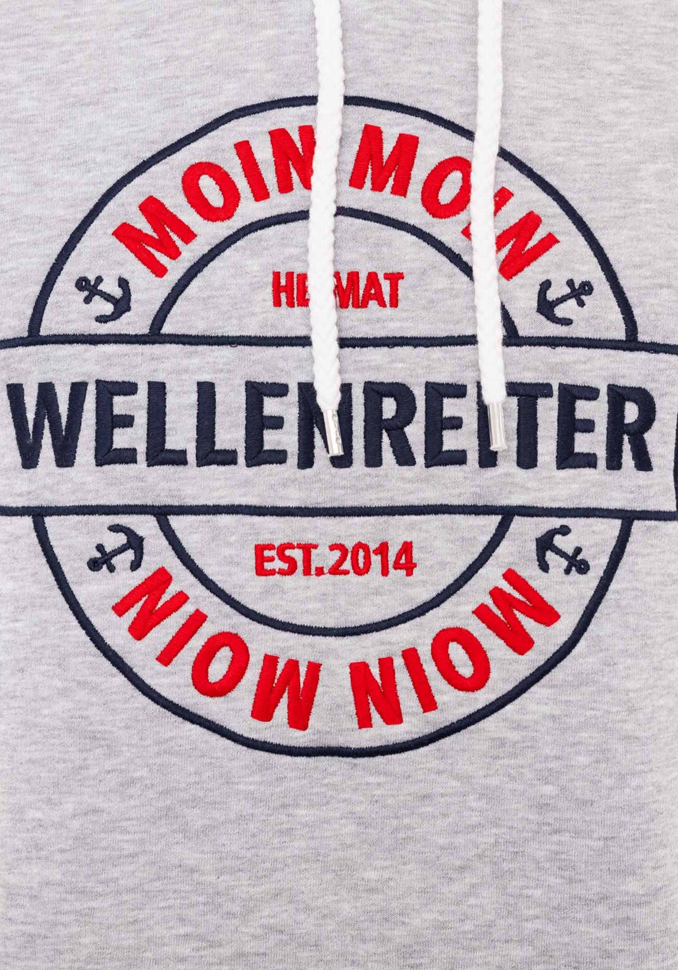 Zwillingsherz Hoodie Surfer met frontzakken en koord