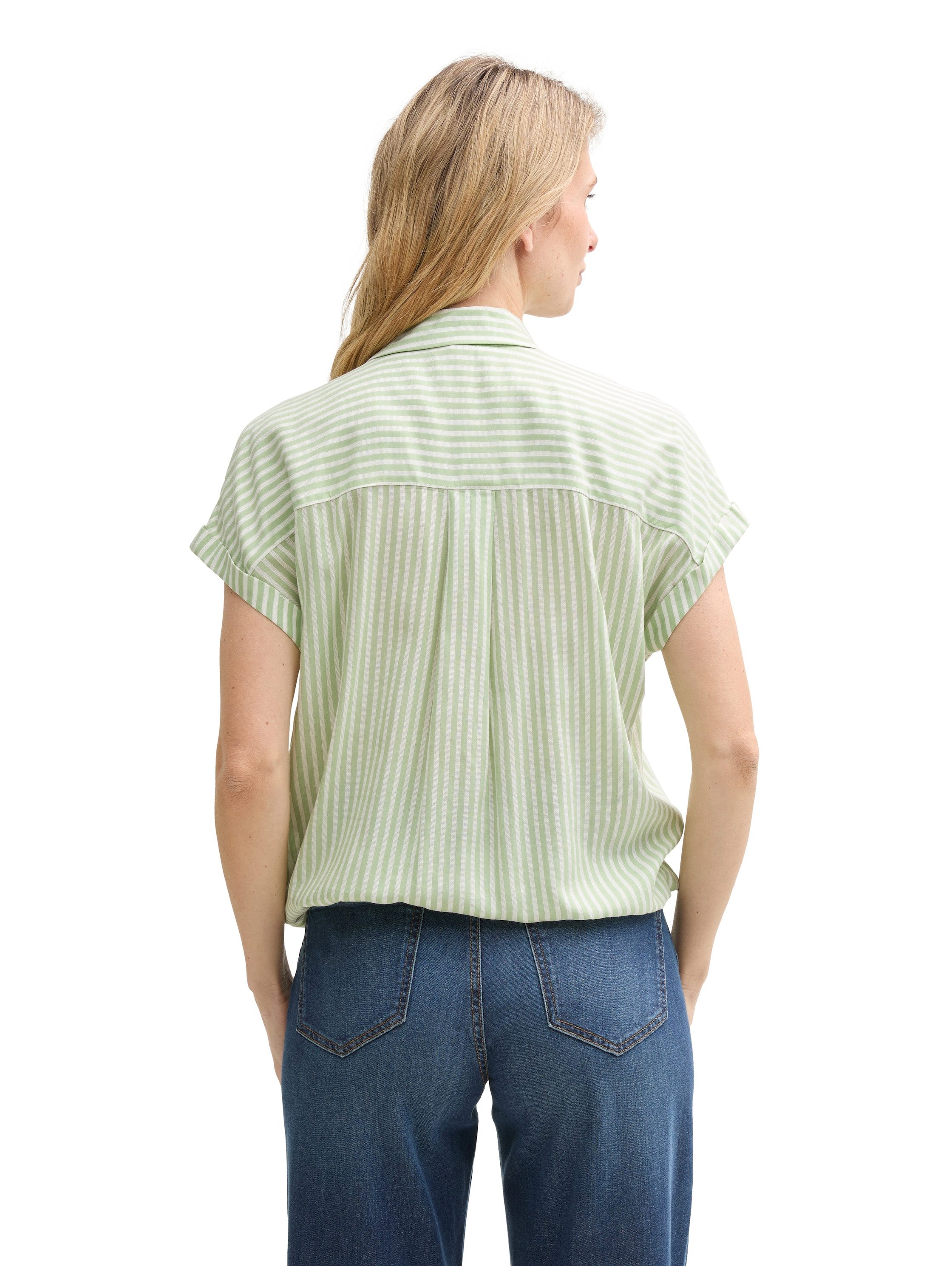 Tom Tailor Blouse met korte mouwen met streepmotief