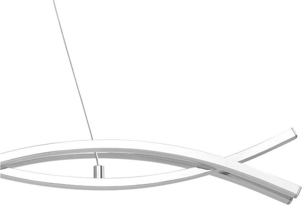EGLO Hanglamp LASANA 2 hanglamp, chroom, wit, pendellamp, 3-vlamig, modern