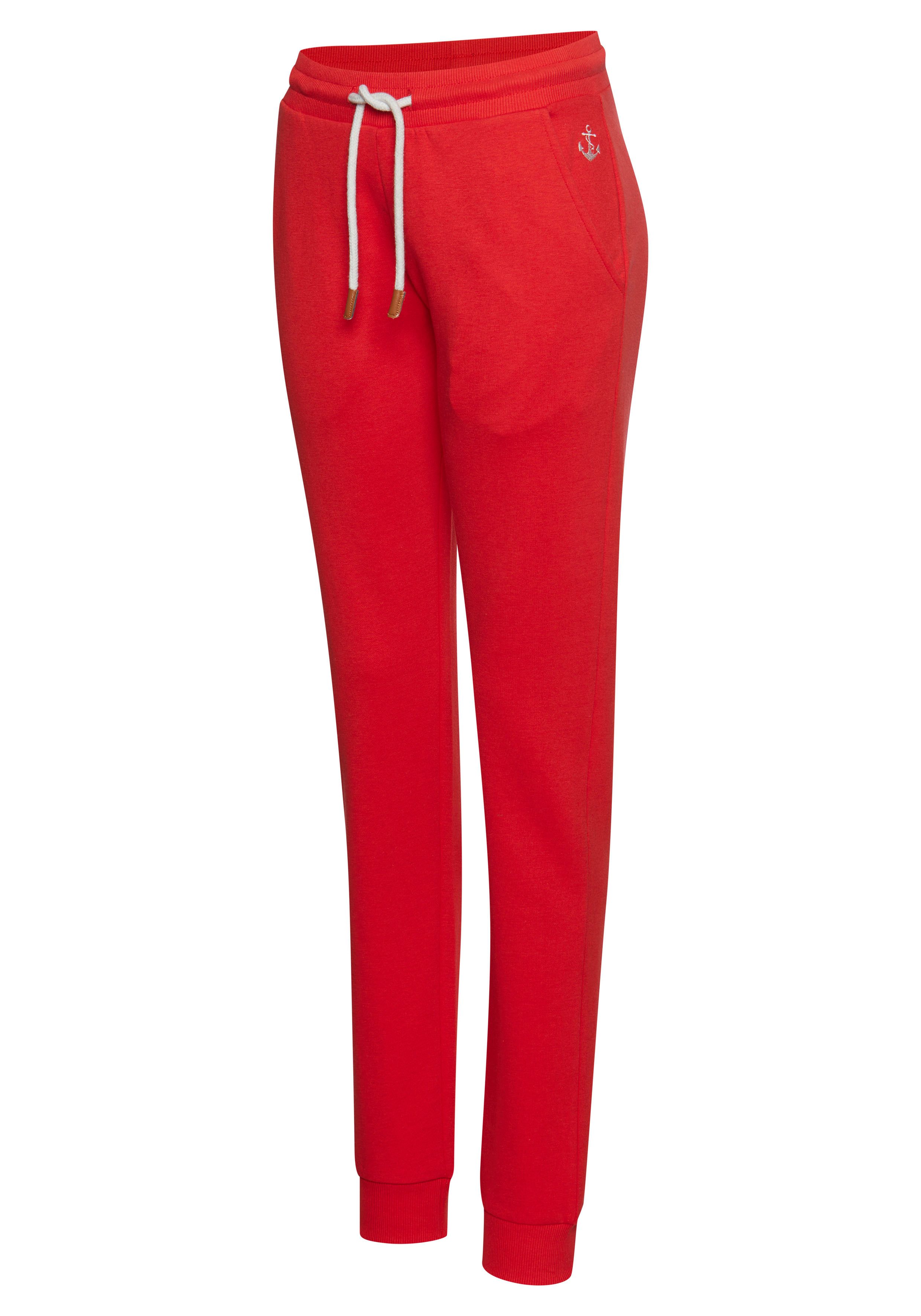 H.I.S Sweatbroek van zachte sweatstof en met ankerborduursel, loungewear