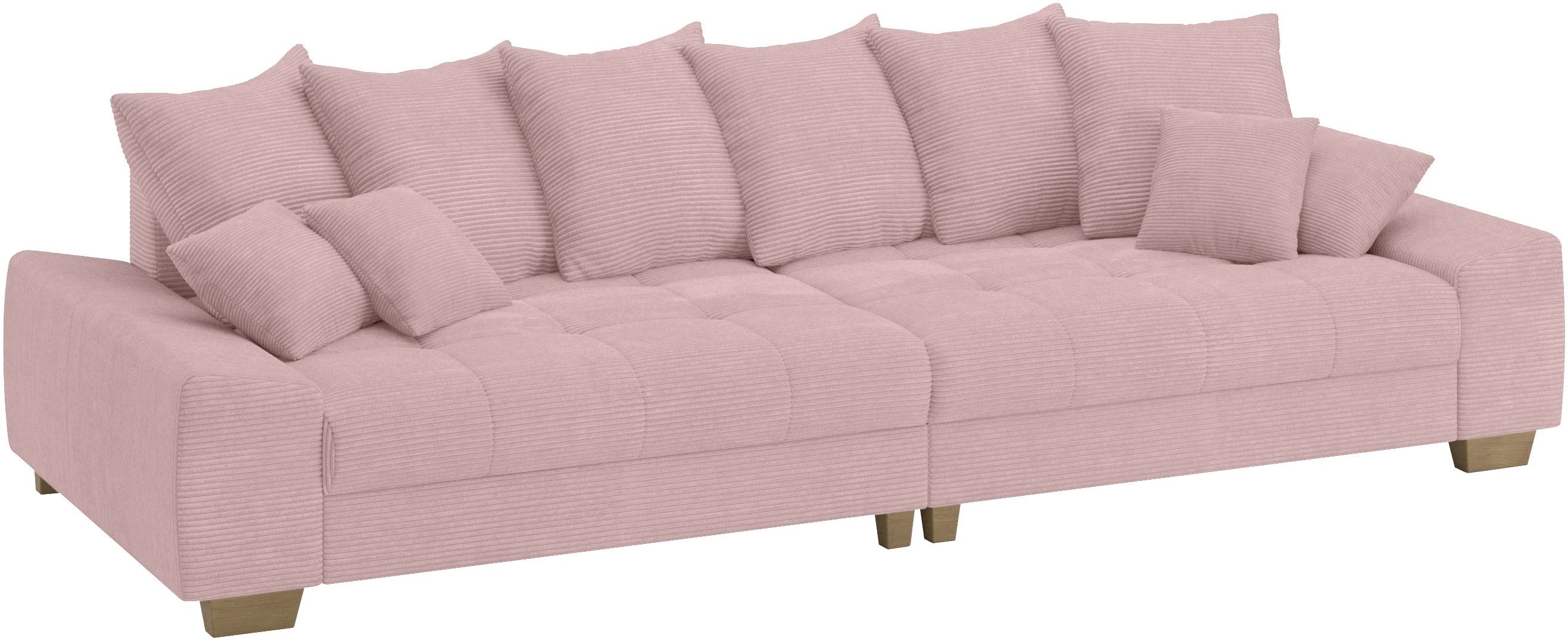 Mr. Couch Megabank Nikita II Optioneel met koudschuim bekleding, tot 140 kg belastbaar roze, xxl banken