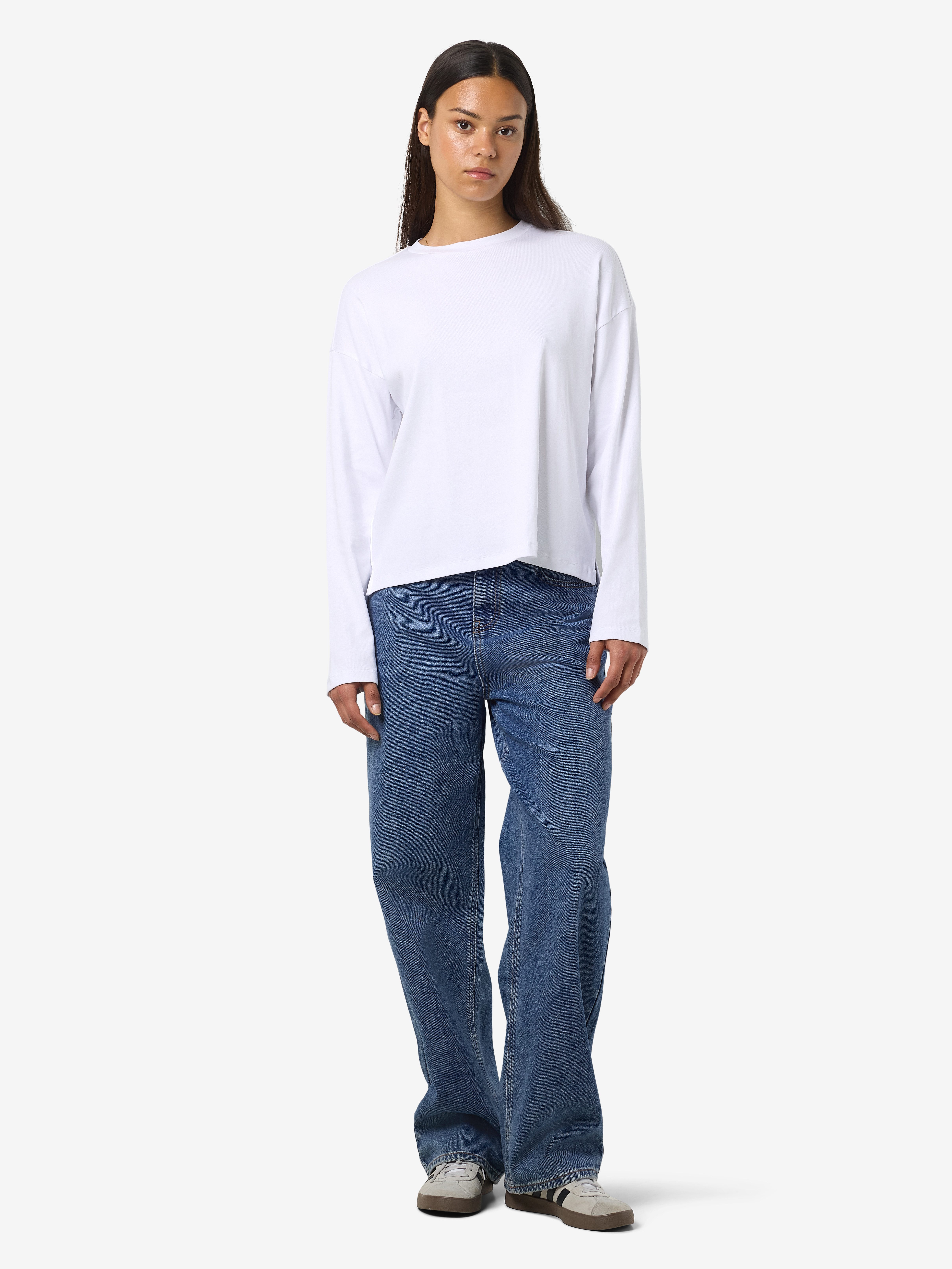 Noisy may Shirt met lange mouwen NMMOCCA L/S REGULAR FIT TOP JRS FWD NOOS