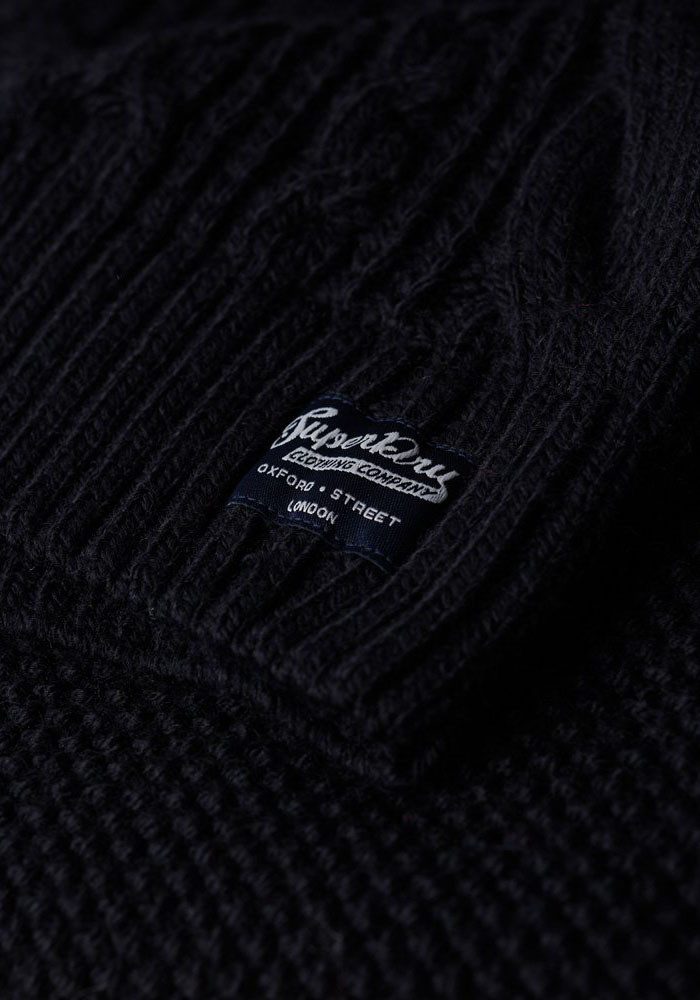 Superdry Gebreide trui Jacob Cable Knit Half Zip