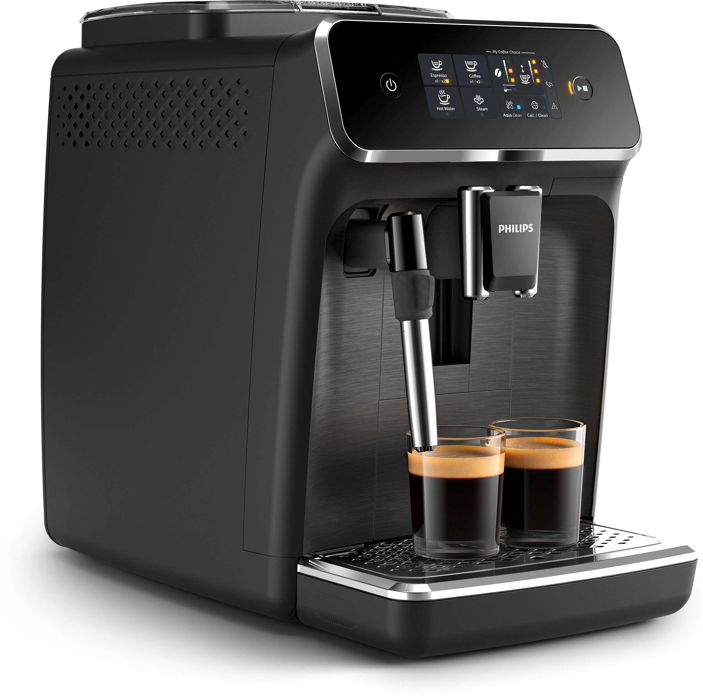 philips volautomatisch koffiezetapparaat 2200 serie ep2220-40 pannarello, 2 koffiespecialiteiten, individueel instelbare aromasterkte