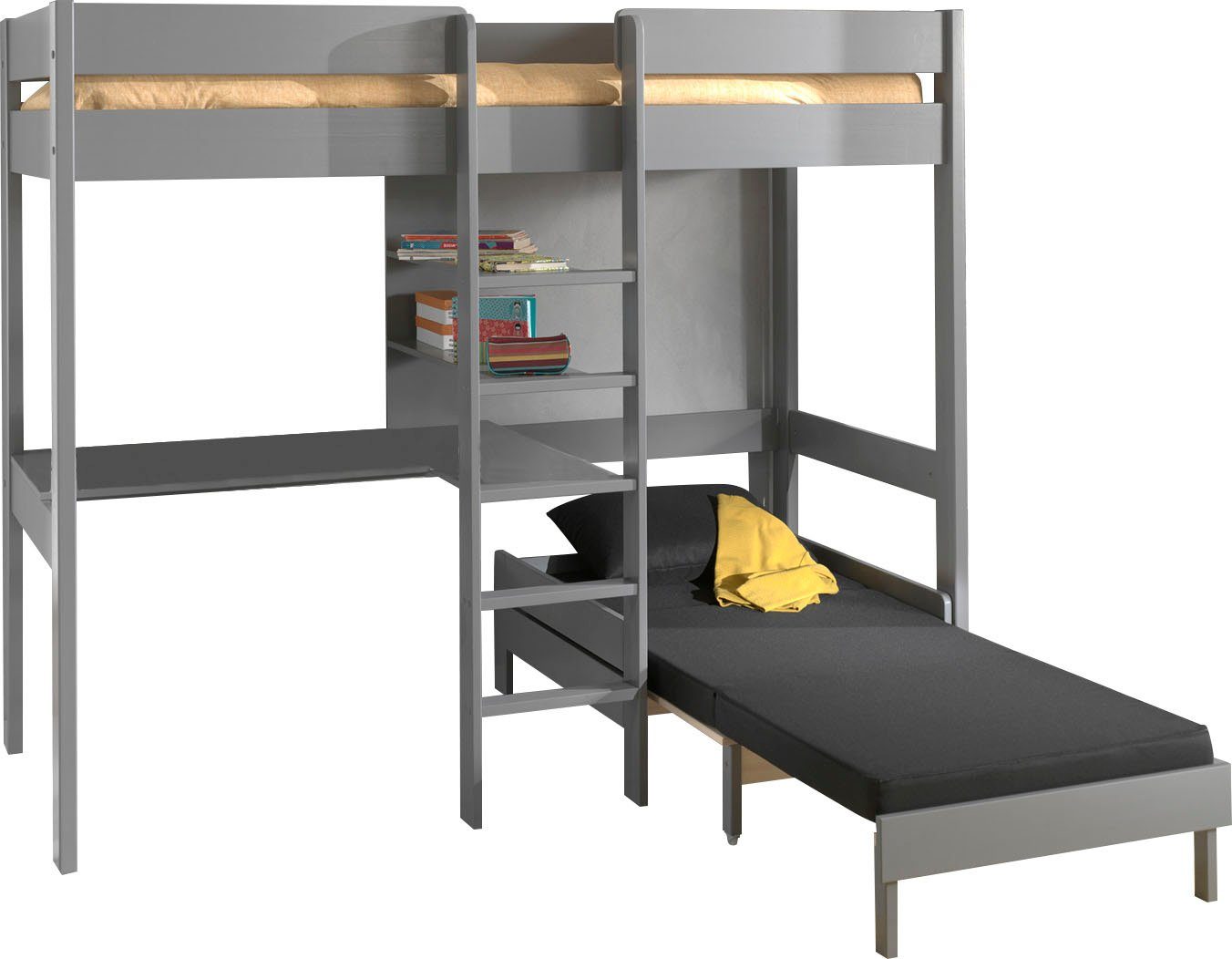 Vipack Hoogslaper PINO met stoel, schrijfblad en rek