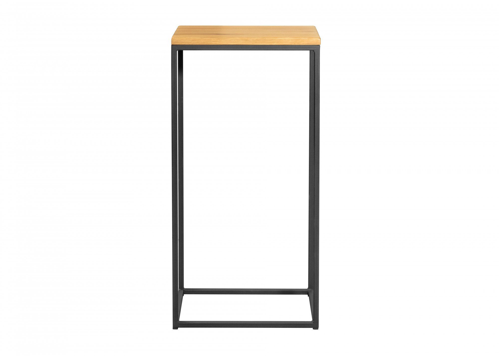 Home affaire Bijzettafel 3-delige set Metalen poten, eiken massief houten plaat (set, 3 stuks)