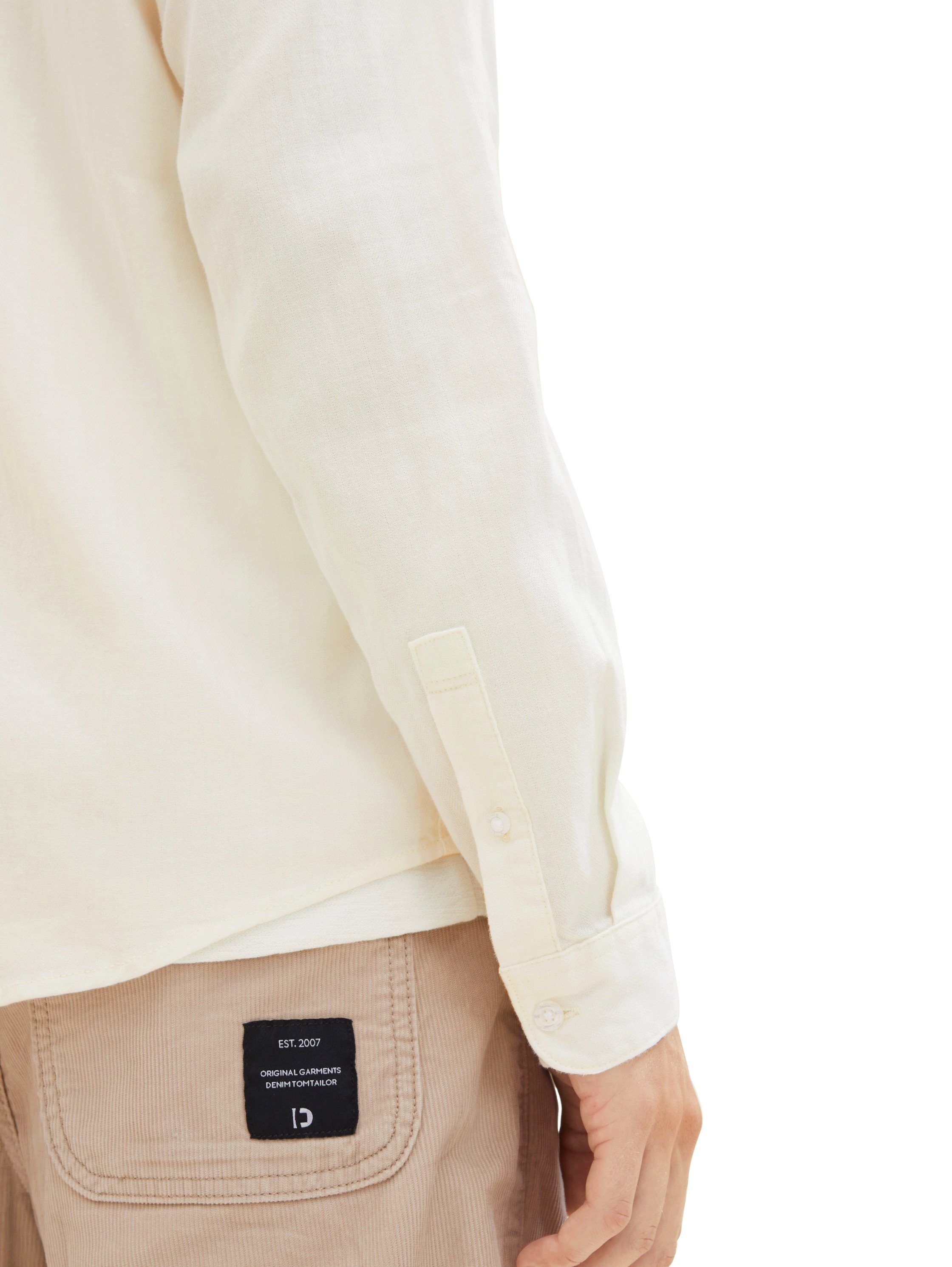 Tom Tailor Denim Overhemd met lange mouwen Heringbo
