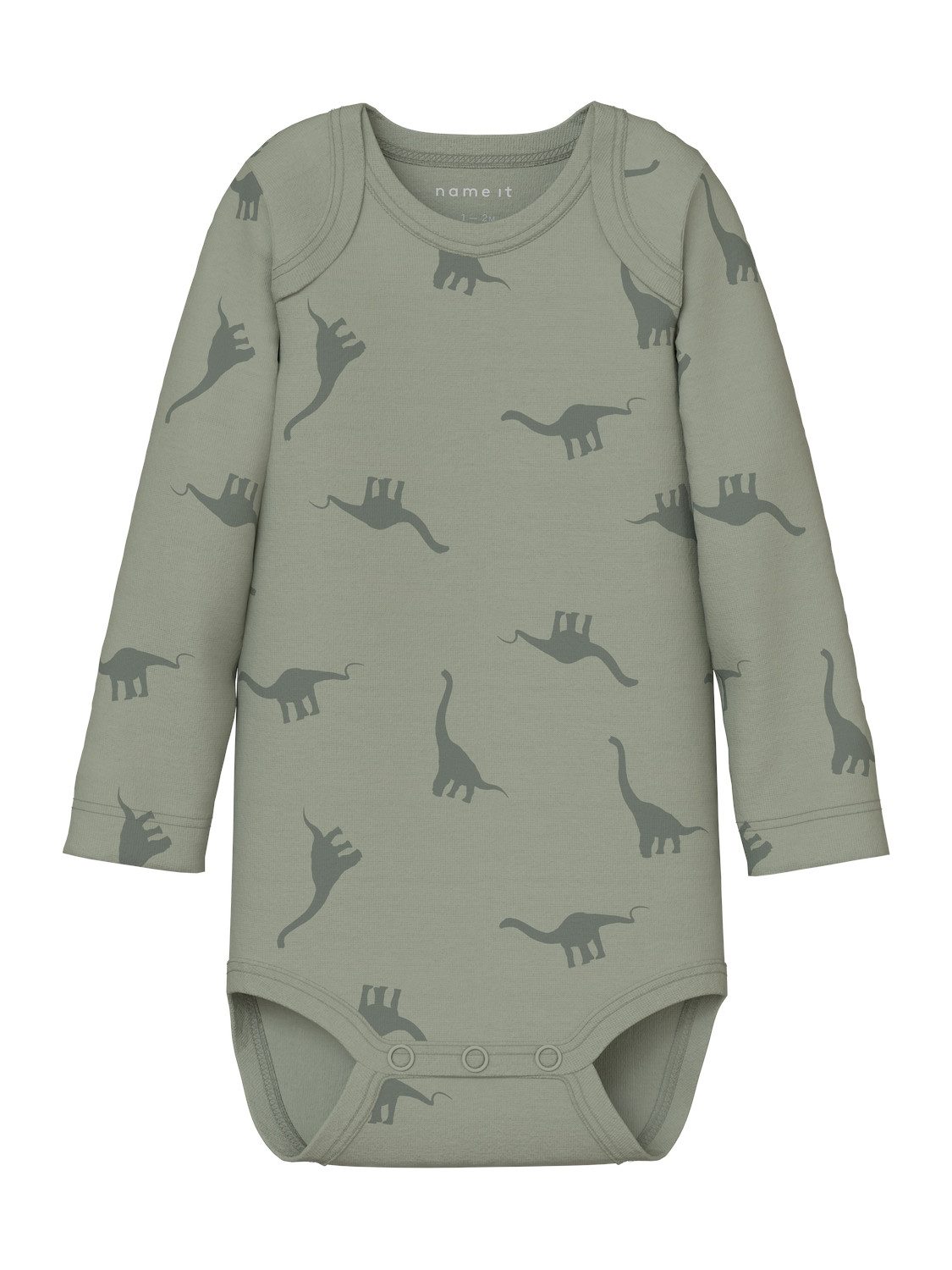 Name It Slaaponesie NBMBODY 3P LS GREEN DINO NOOS (set, 3-delig)