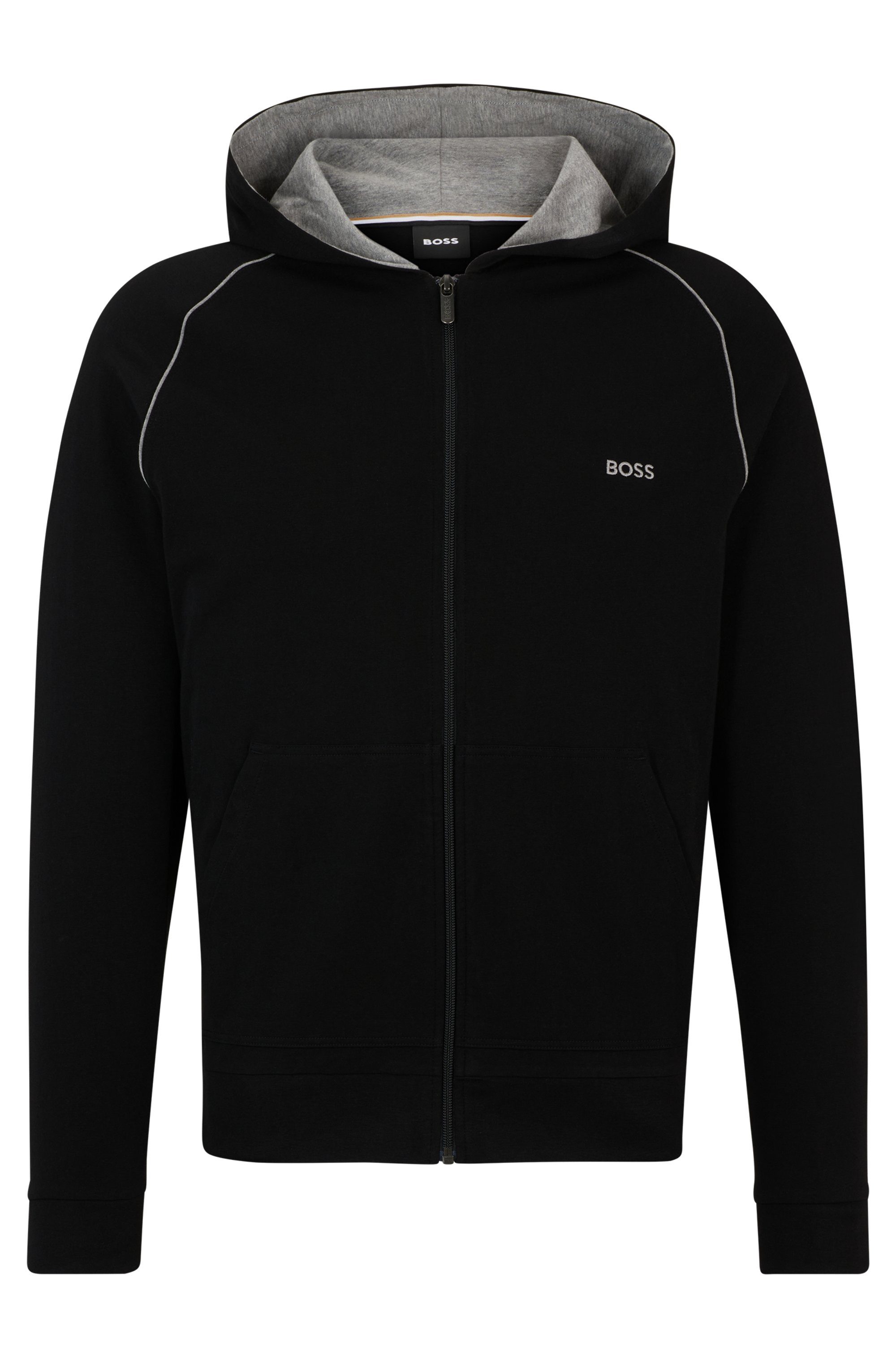 BOSS Capuchonsweatvest Mix&Match Jacket H met boss-borduursel op de borst