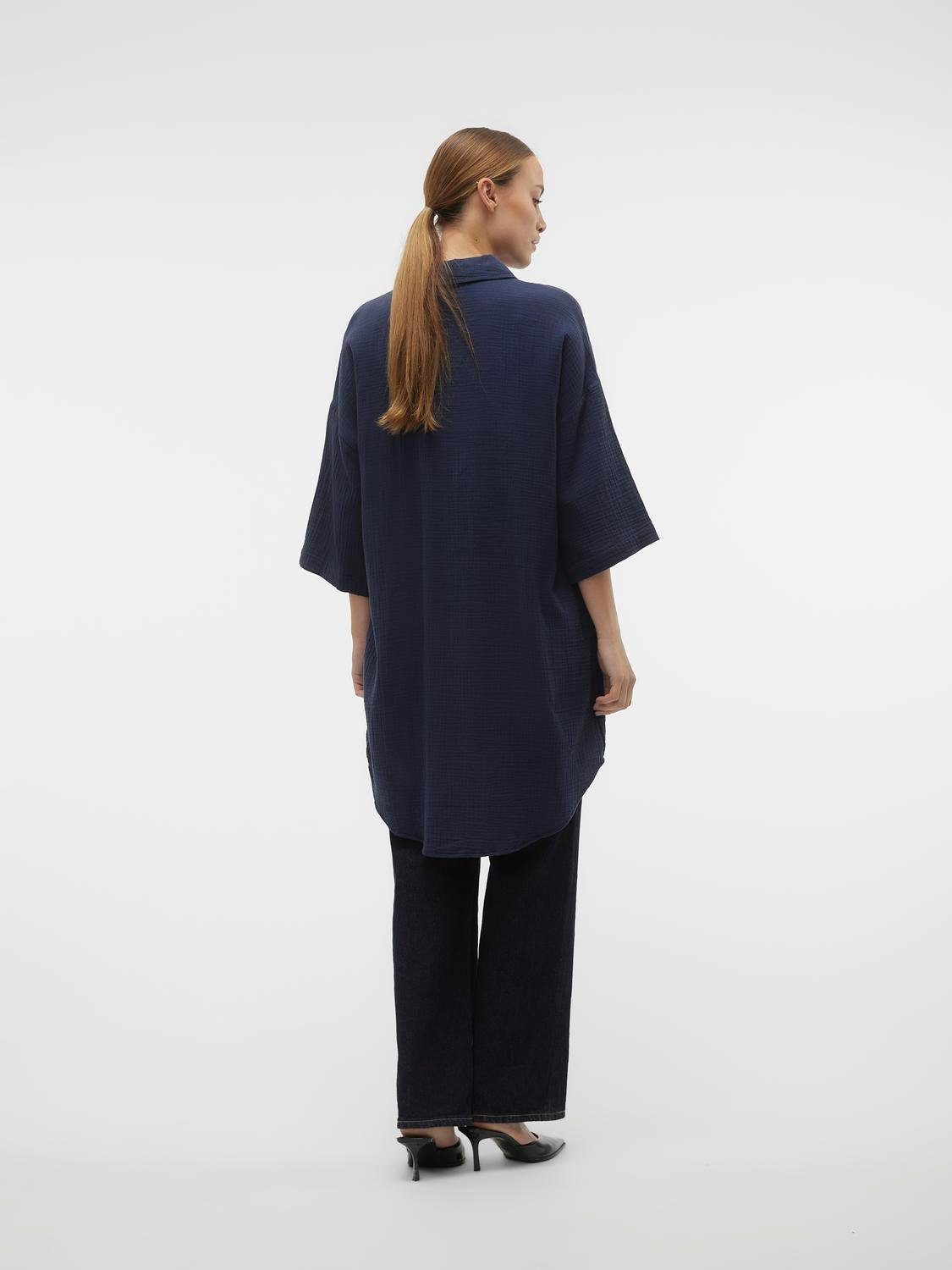 Vero Moda Jurk met overhemdkraag VMNATALI 3/4 LONG OVERSHIRT NOOS