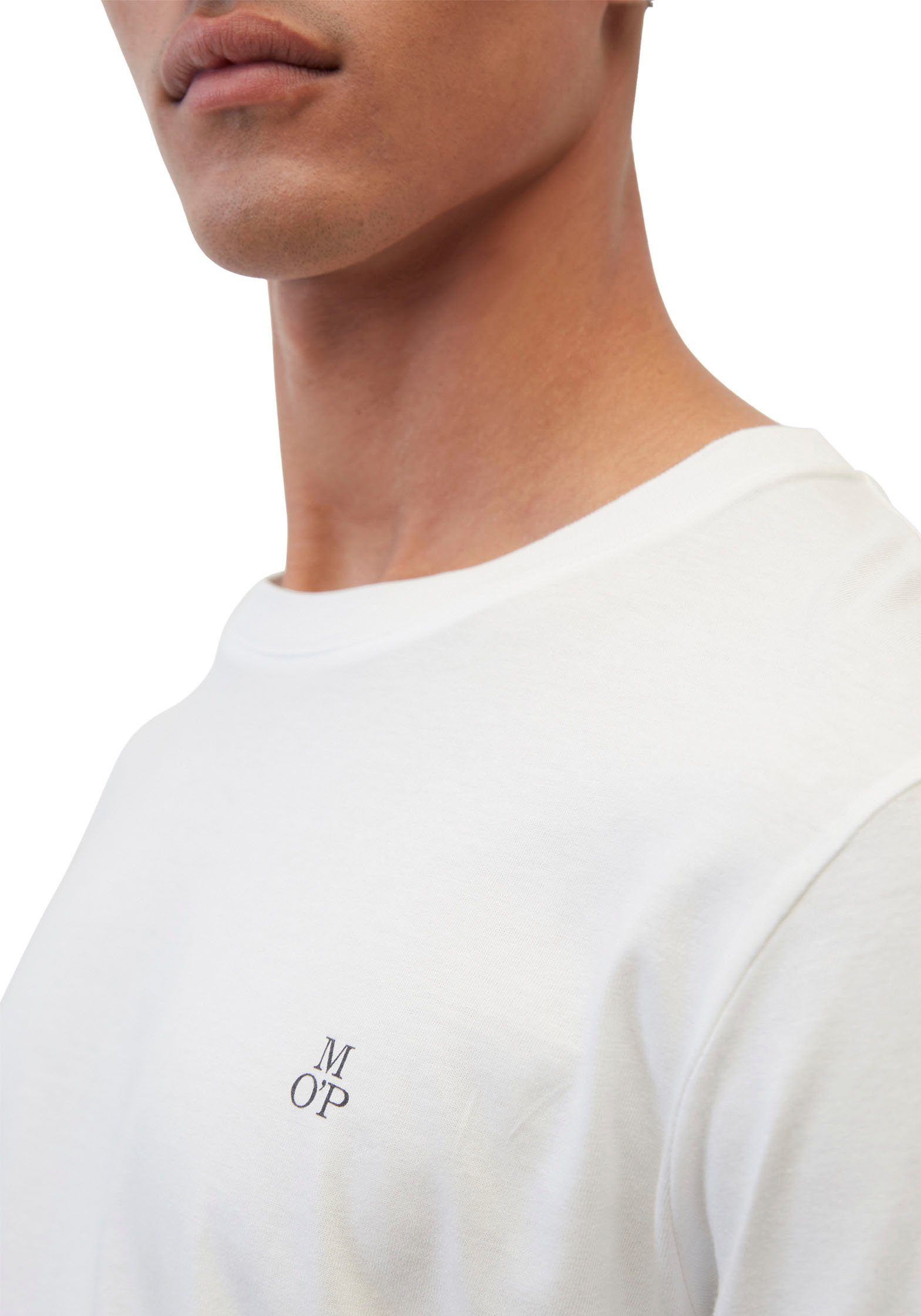 Marc O'Polo Shirt met lange mouwen met subtiele logo-print aan de voorkant
