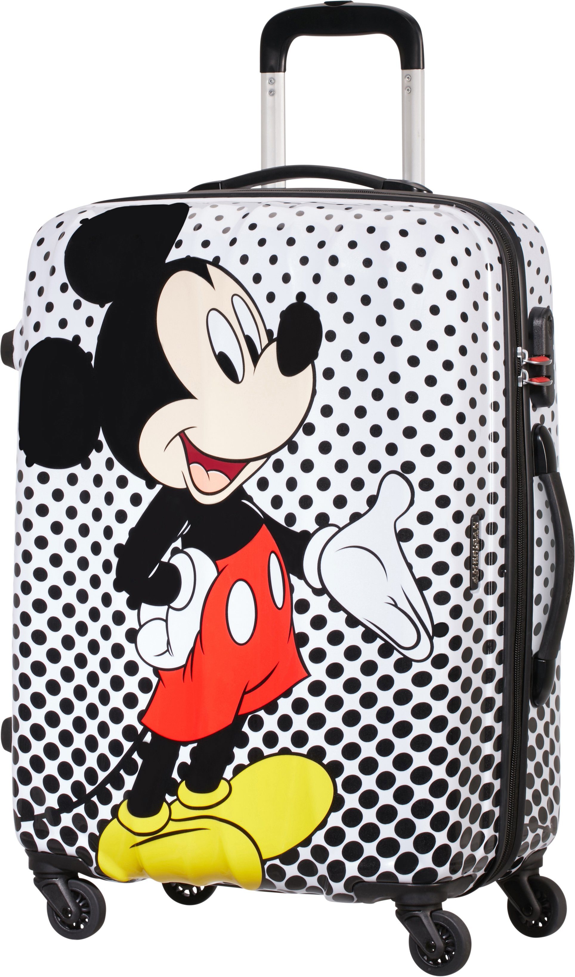 American Tourister Hardshell-trolley Disney Legends Mickey Mouse Polka Dot 65 cm Kinder reis koffer incheck bagage TSA-cijferslot