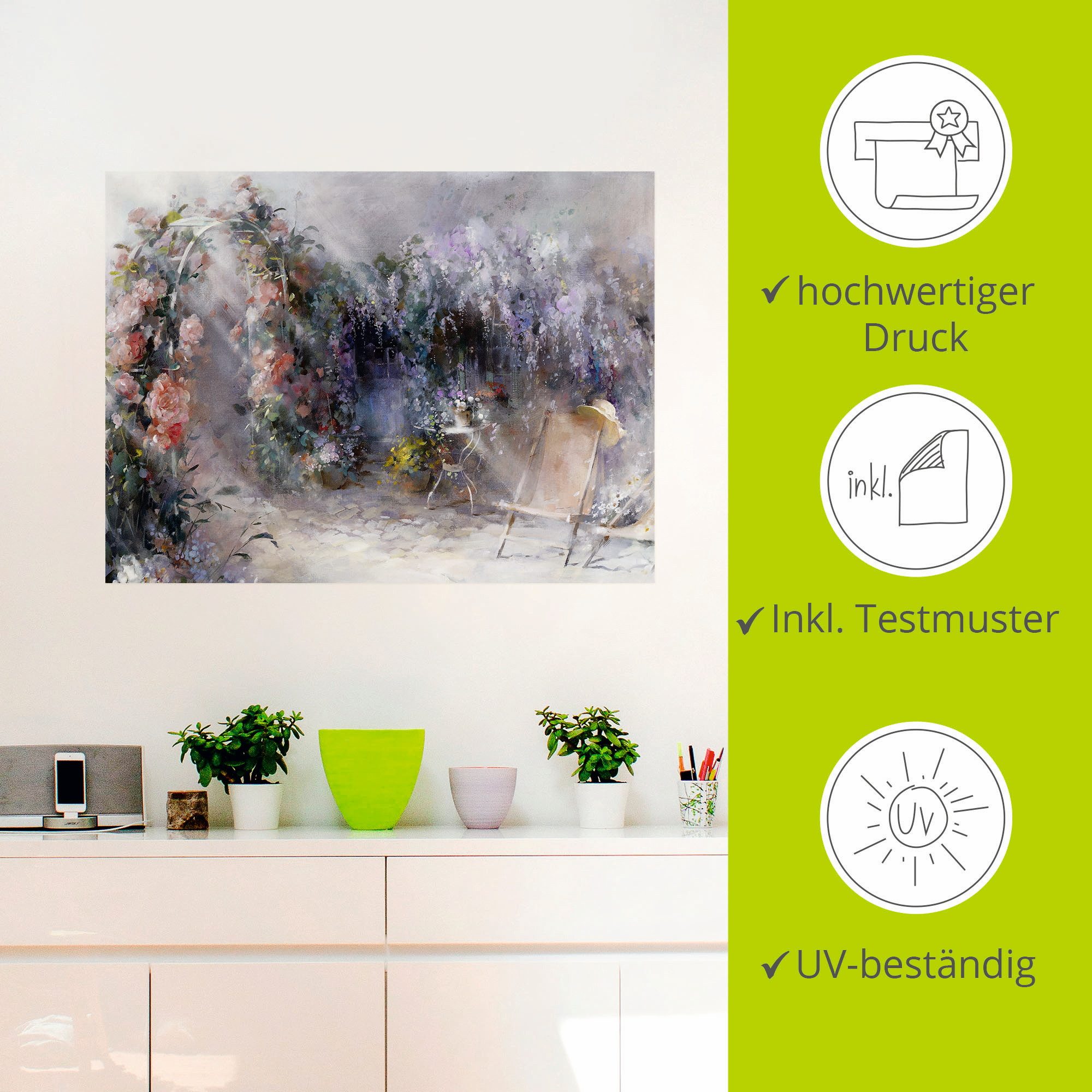 Artland Artprint Rozen en seringen als artprint op linnen, poster, muursticker in verschillende maten