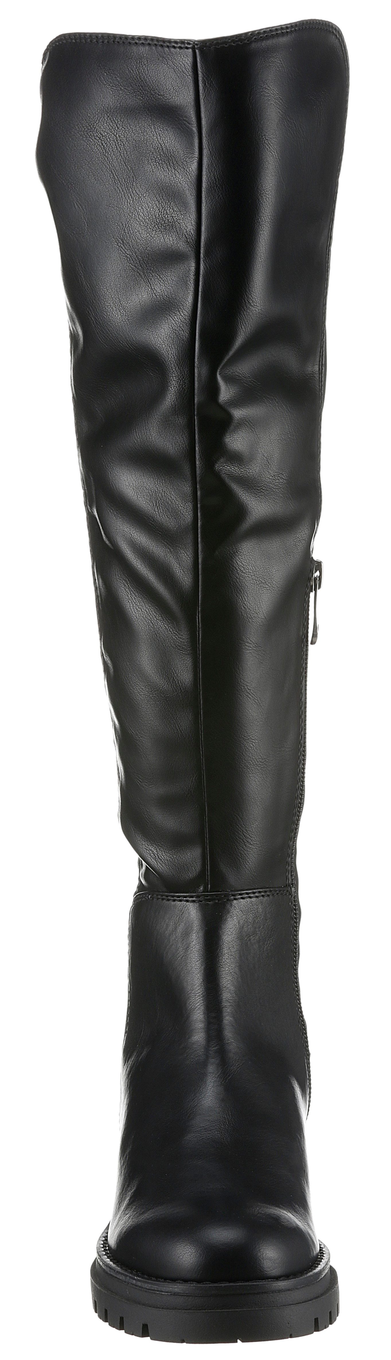 Marco Tozzi Overknee-laarzen Trentino , blokhak, herfstmode, flats, met feel me-uitrusting