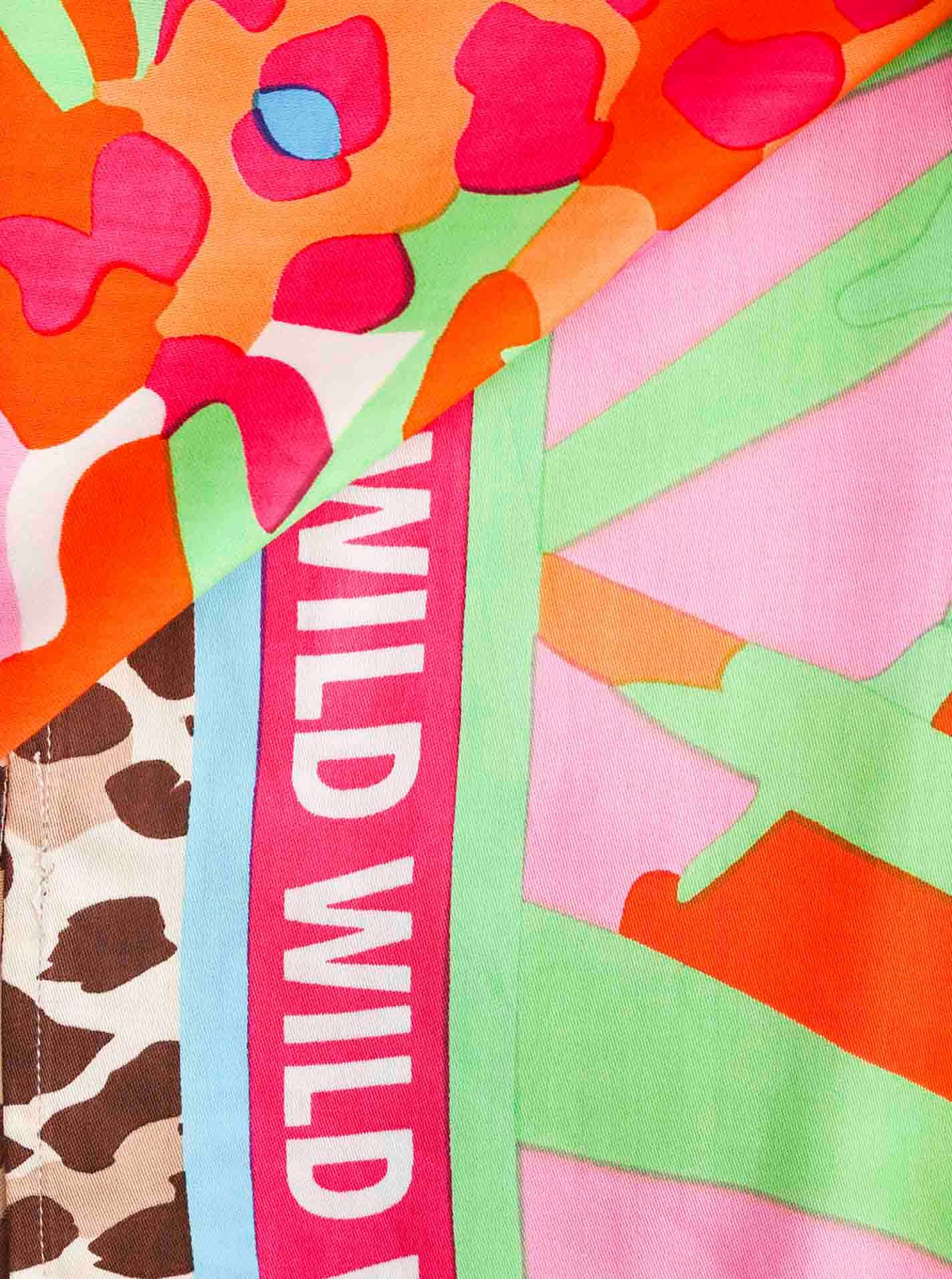 Zwillingsherz Modieus sjaaltje Wild Tropical Leo met leoparden en kwastjes