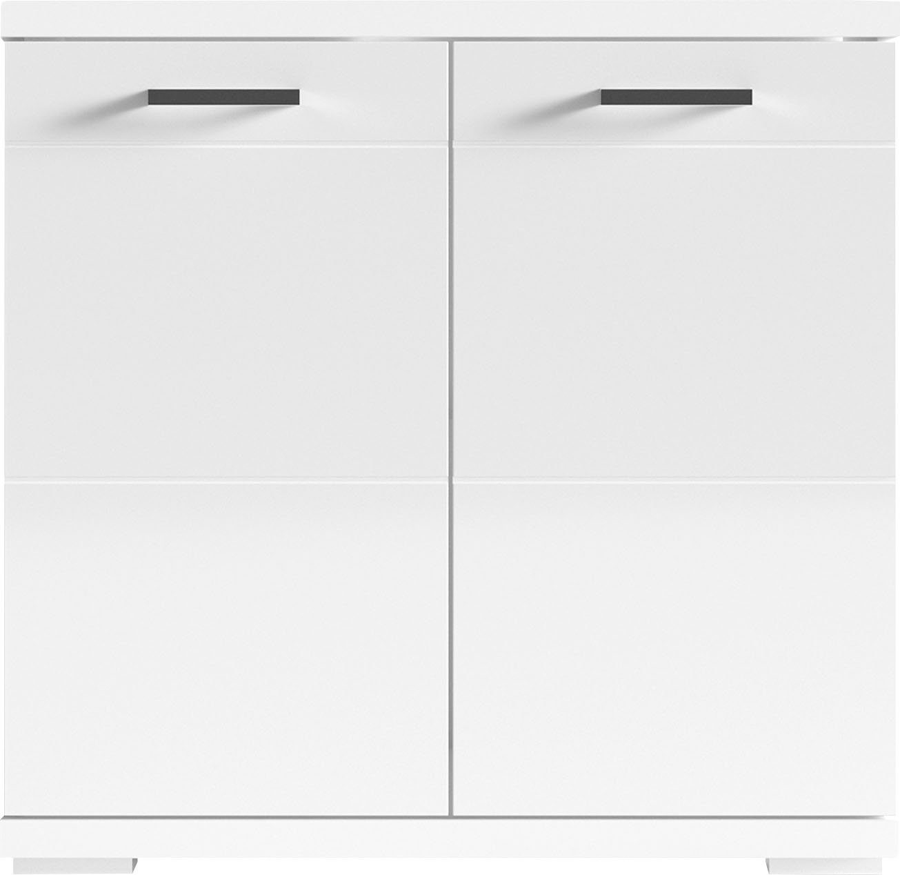 byLIVING Wastafelonderkast Nebraska Breedte 60 cm, met hoogglanslak en verchroomde metalen handgrepen