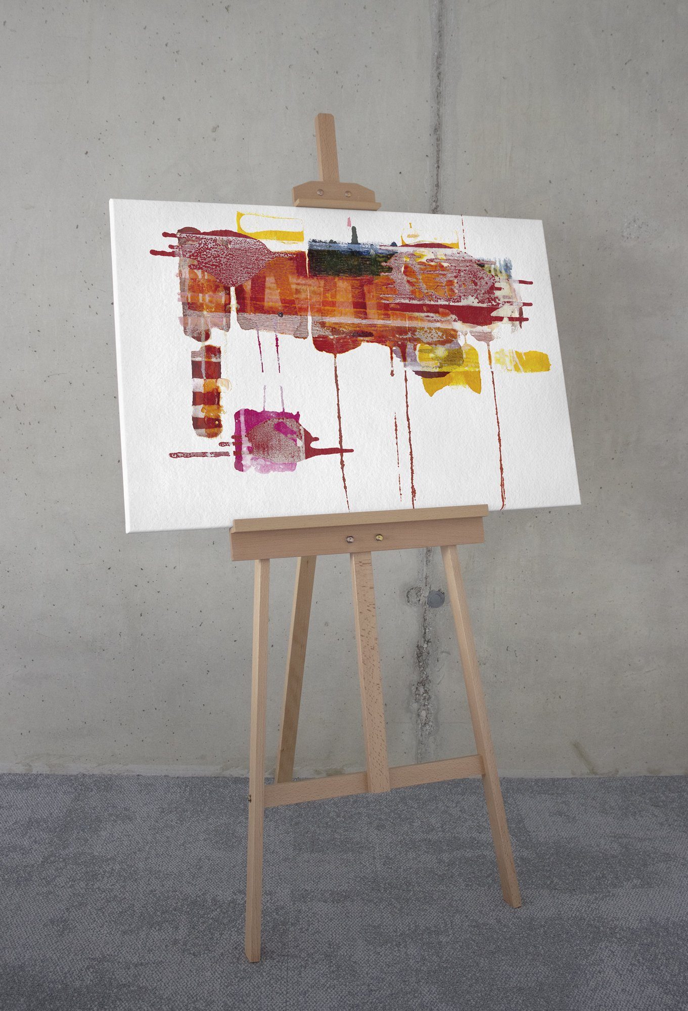 Komar Artprint op linnen Ruby Red - Afmeting 60 x 90 cm Canvasdoek met echt houten frame (1 stuk)
