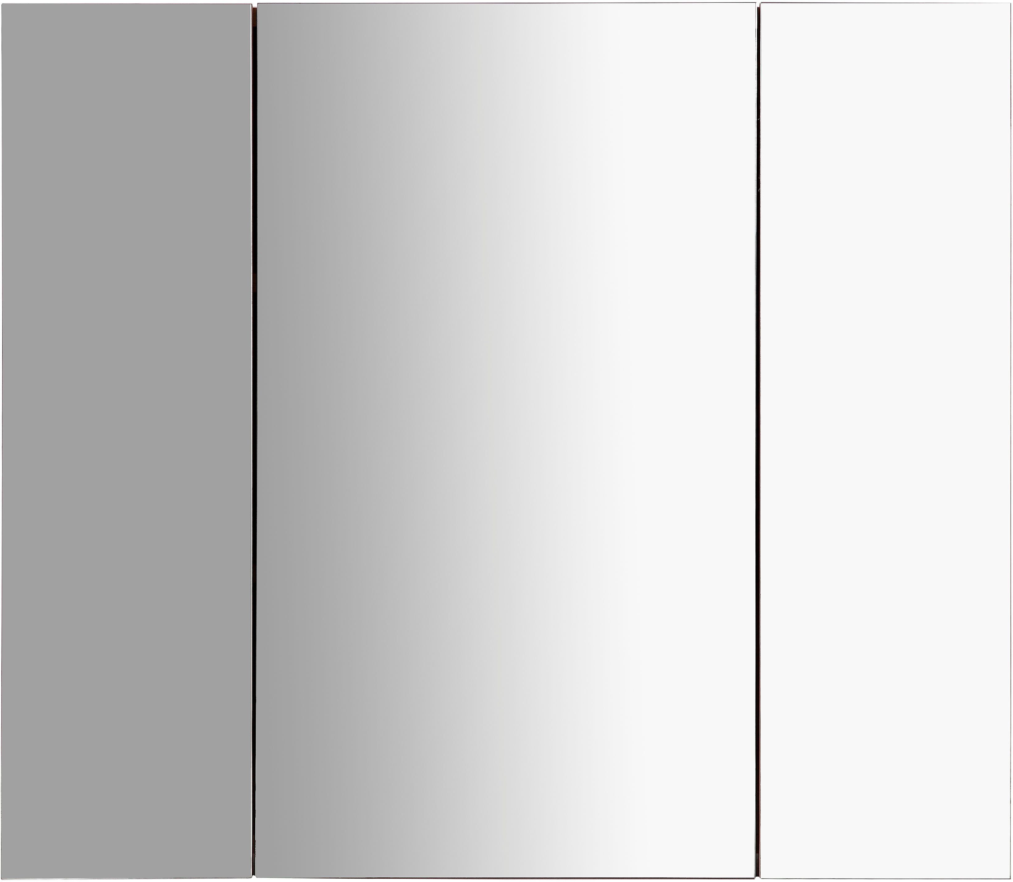 welltime Badkamerserie Lund badkamermeubelset badkamerkast badkamerset Wastafelonderkast, spiegelkast en bekken breedte 80 cm (complete set, 3-delig)