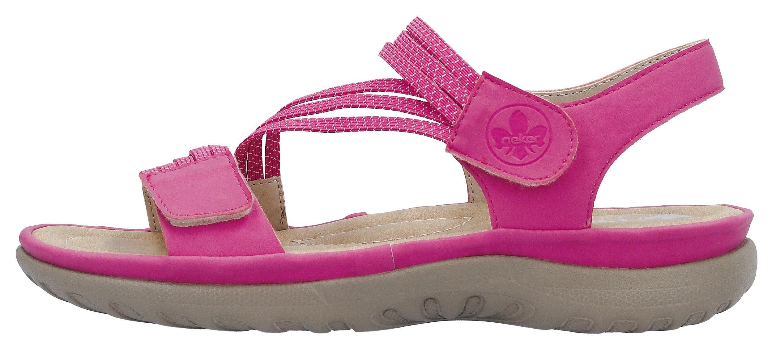 Rieker Sandalen zomerschoen, sandaal, sleehak, met elastieken