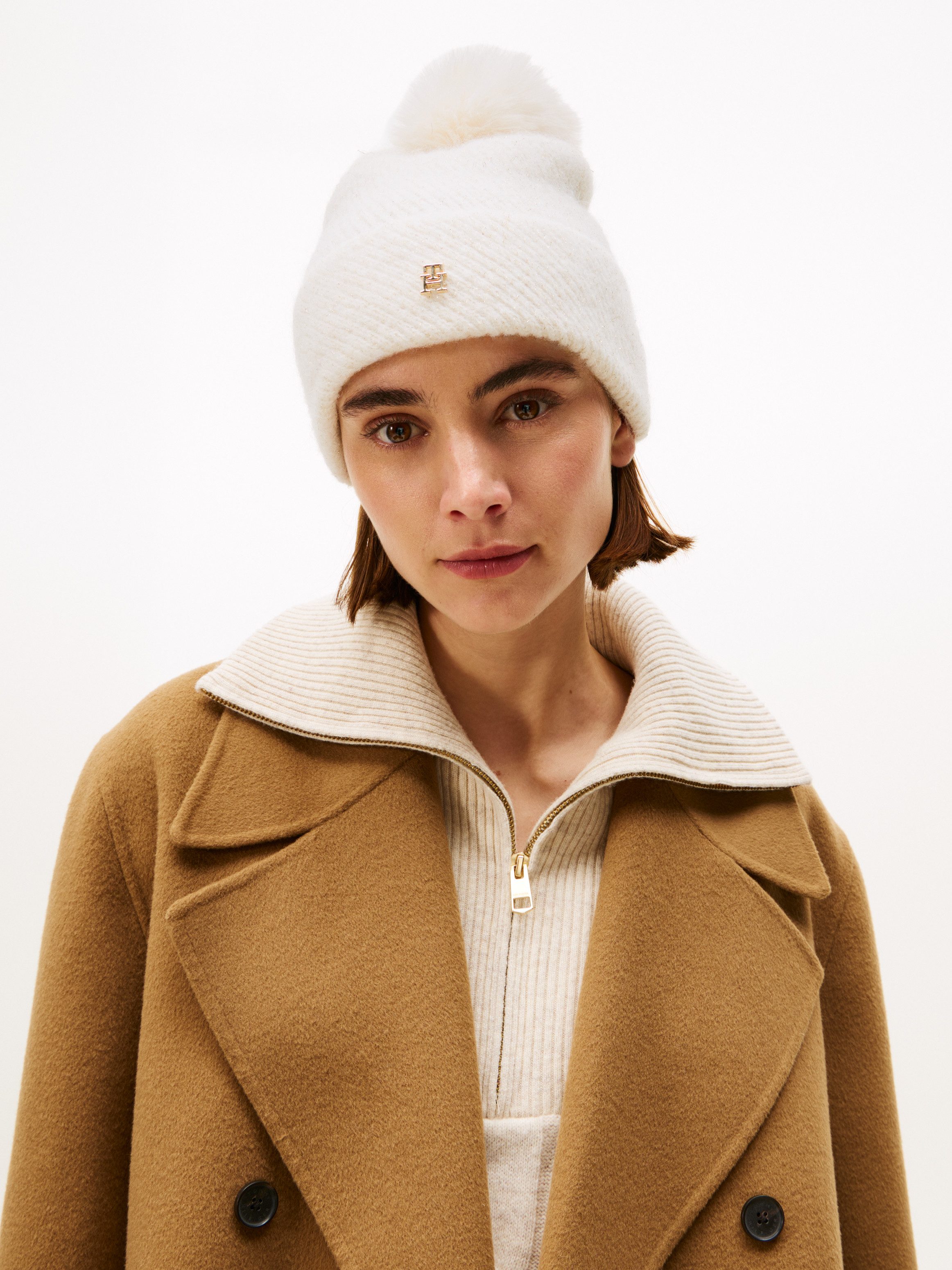 Tommy Hilfiger Pomponmuts TH POM POM BEANIE LUREX