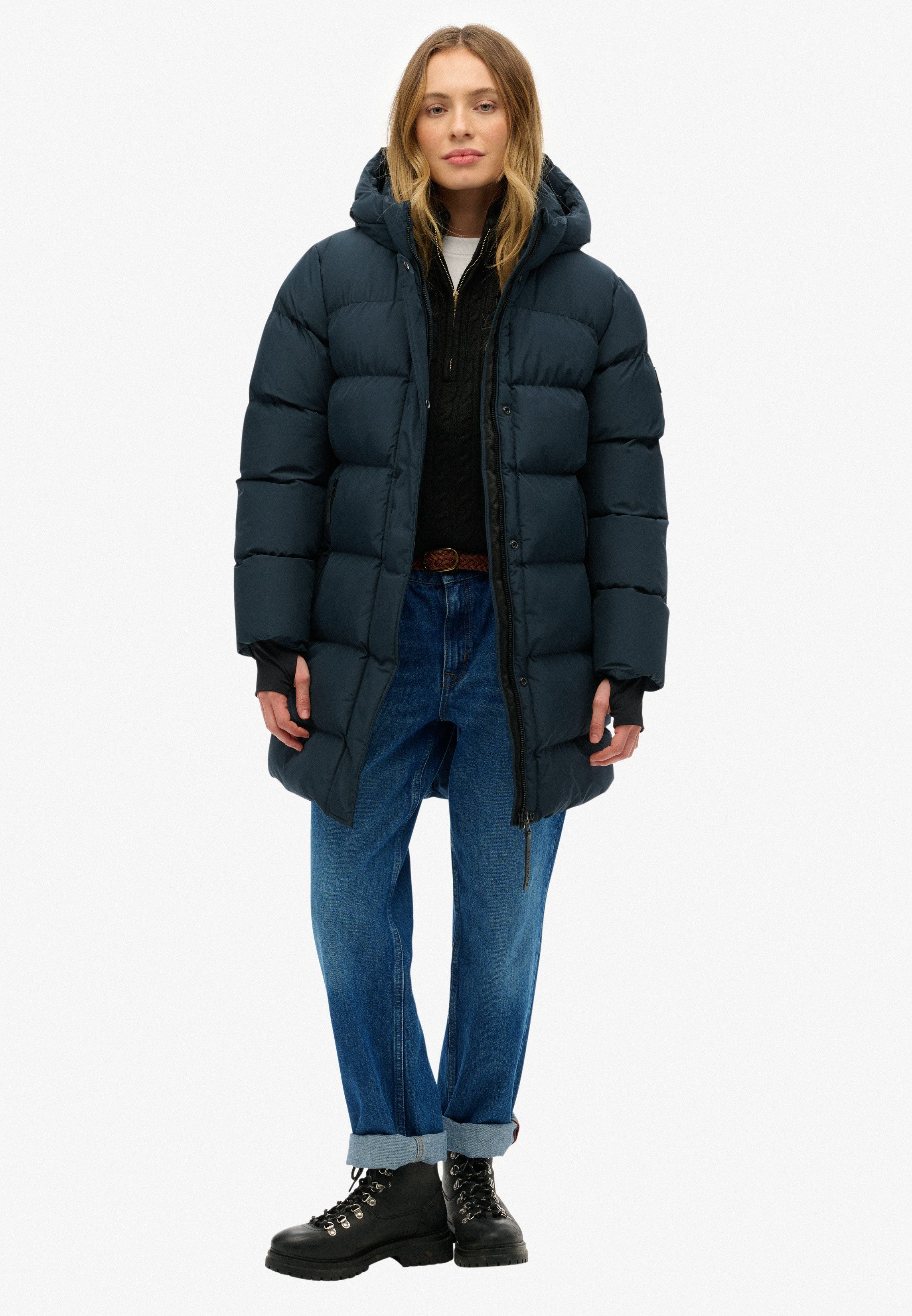 Superdry Gewatteerde jas HOODED SPORTS PUFFER MID JKT