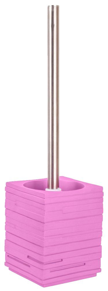 Sanilo Set badkameraccessoires Calero Pink bestaand uit zeepdispenser en toiletborstel, geribbeld (combi-set, 2-delig)
