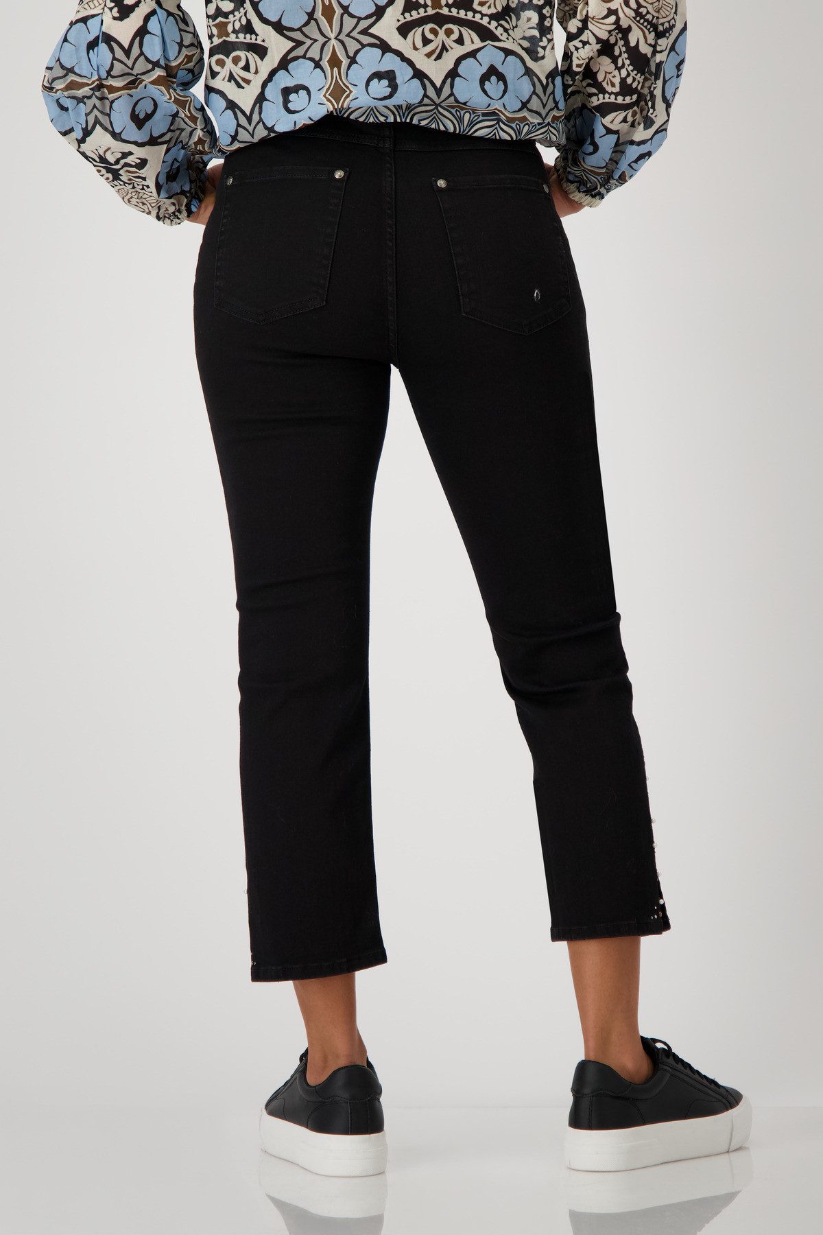 Monari 7/8 broek Jeansbroek met sier 64cm