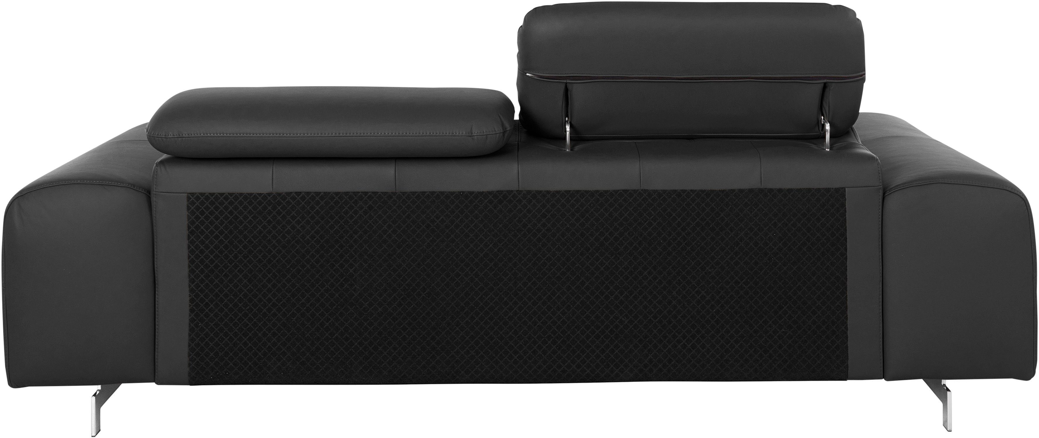 COTTA 3-zitsbank Chef Big-sofa met verstelbare rugleuning, elegante metalen poten