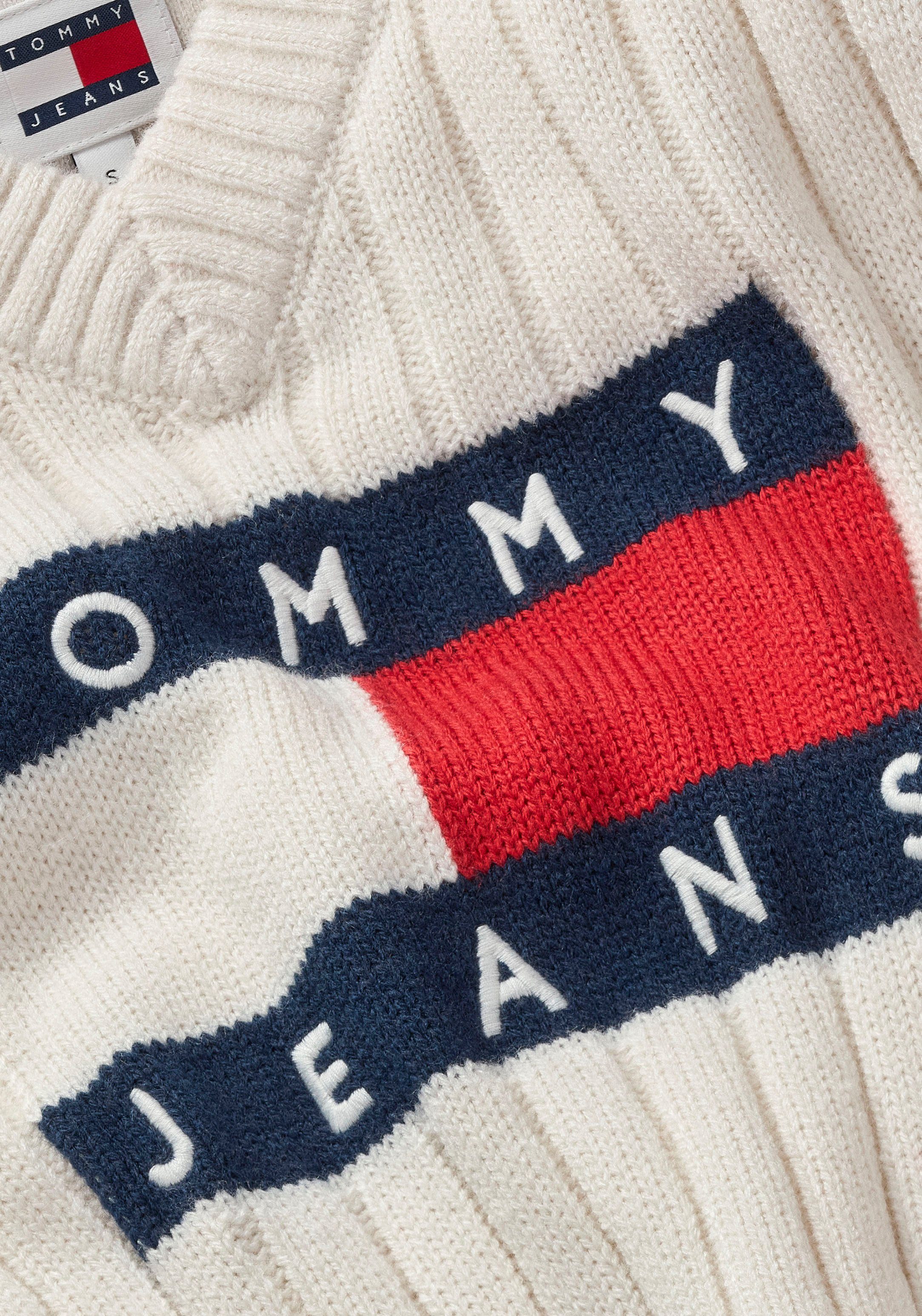 TOMMY JEANS Gebreide trui TJW VNCK CENTER FLAG SWEATER EXT