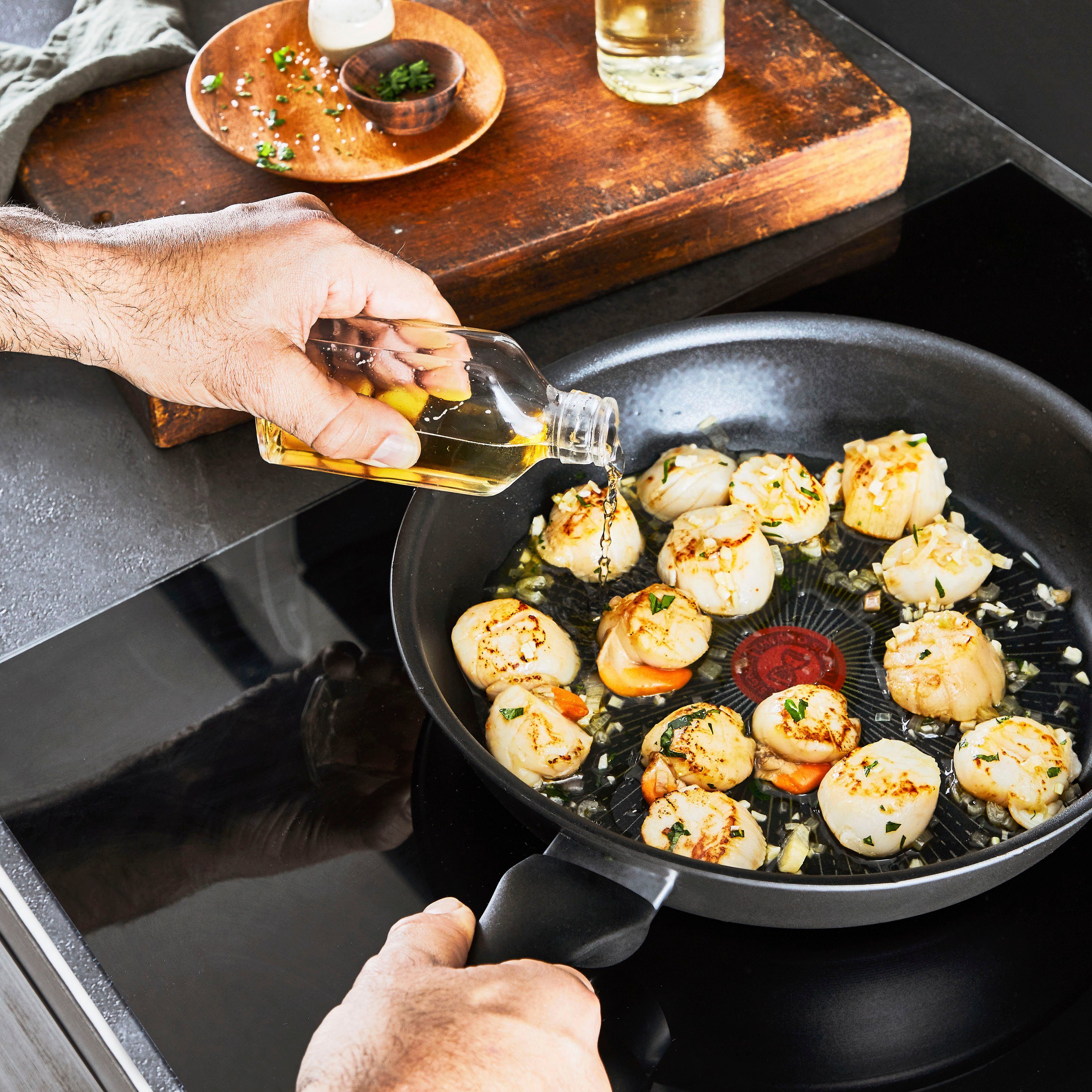 Tefal Koekenpan Unlimited kratzbestendig, inductiepan, temperatuurindicator, gemaakt in frankrijk (1-delig)