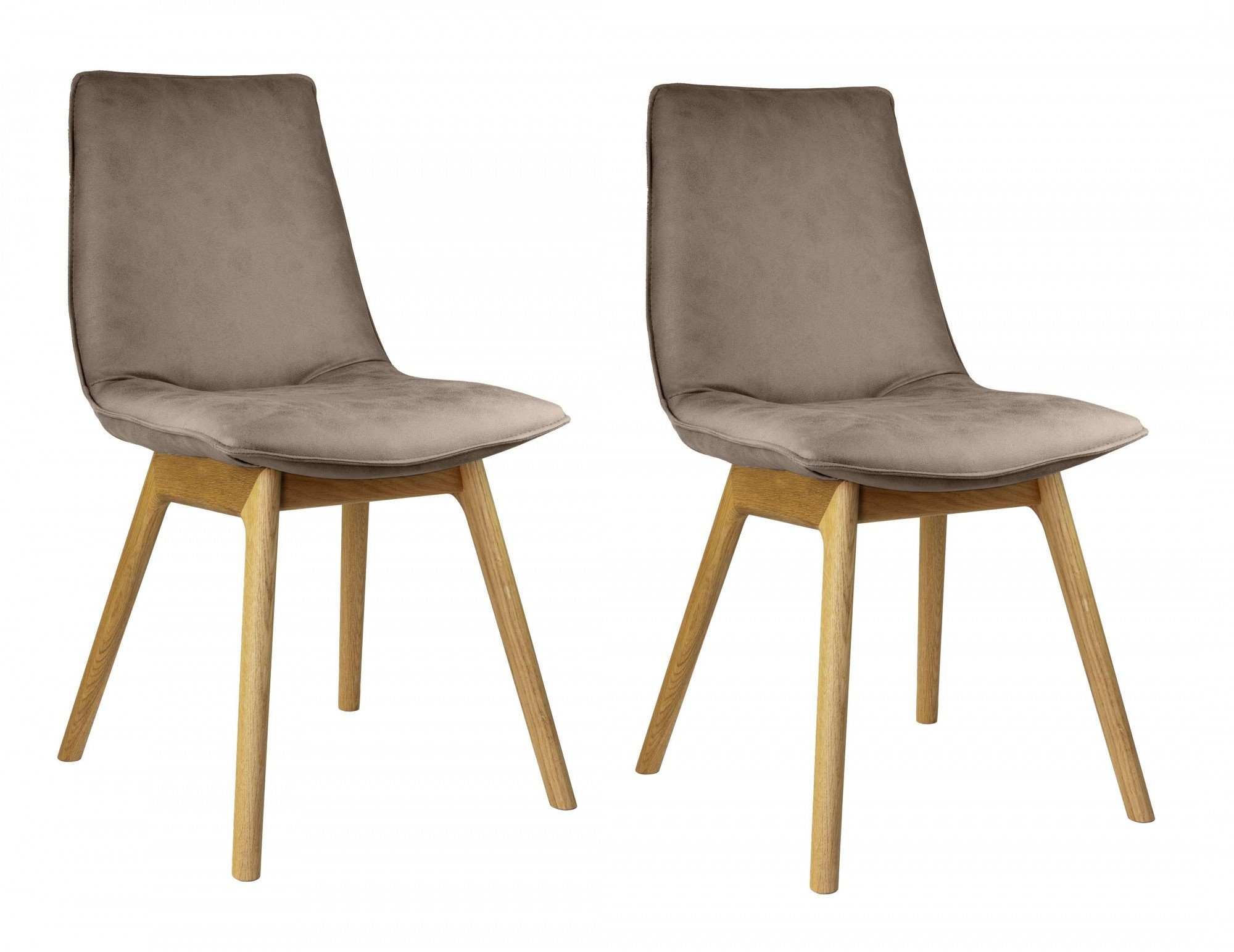 andas Eetkamerstoel Ramon (set, 2 stuks) 4 poot stoelen grijs