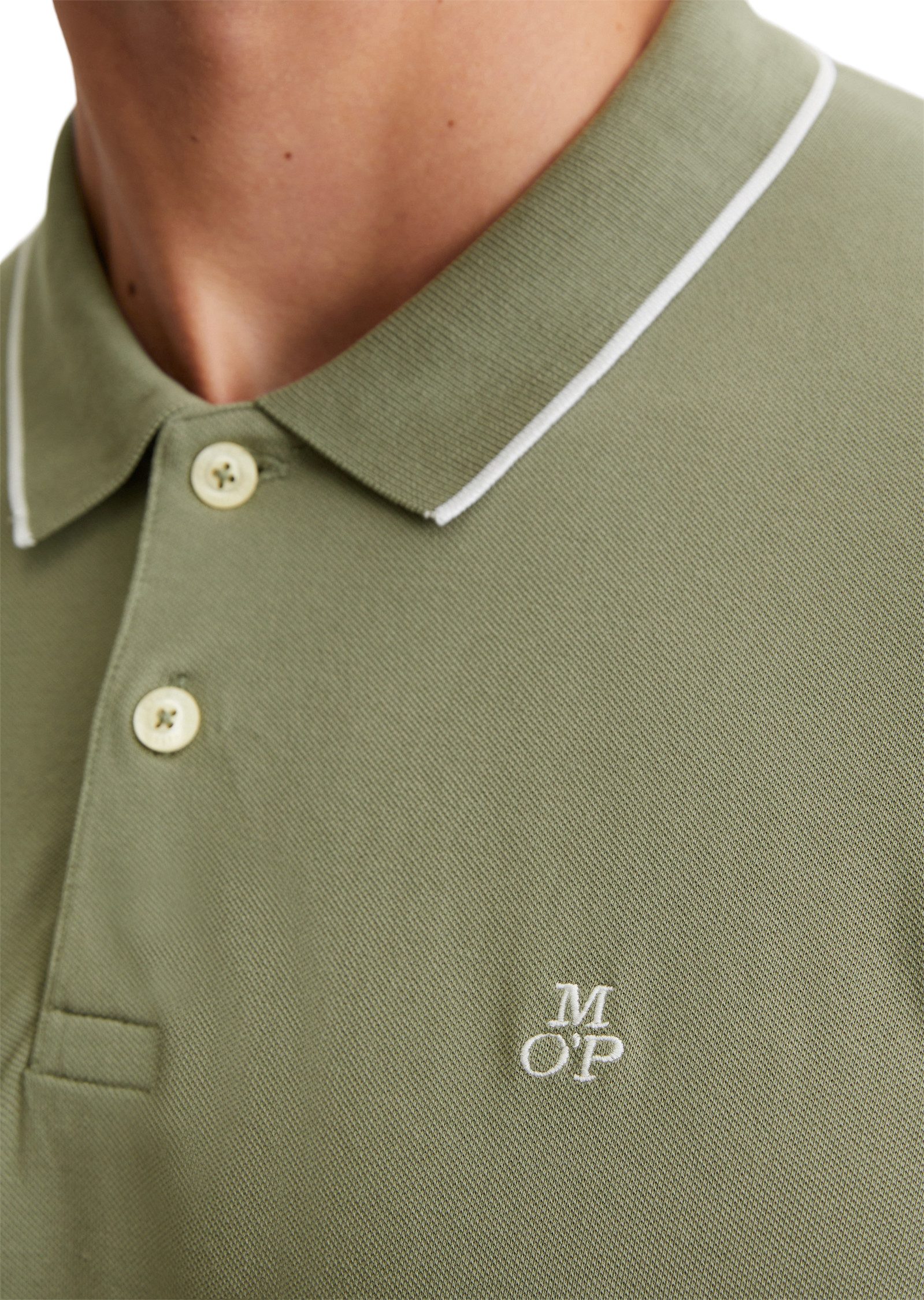 Marc O'Polo Poloshirt van piqué, regular fit, contrasterende details