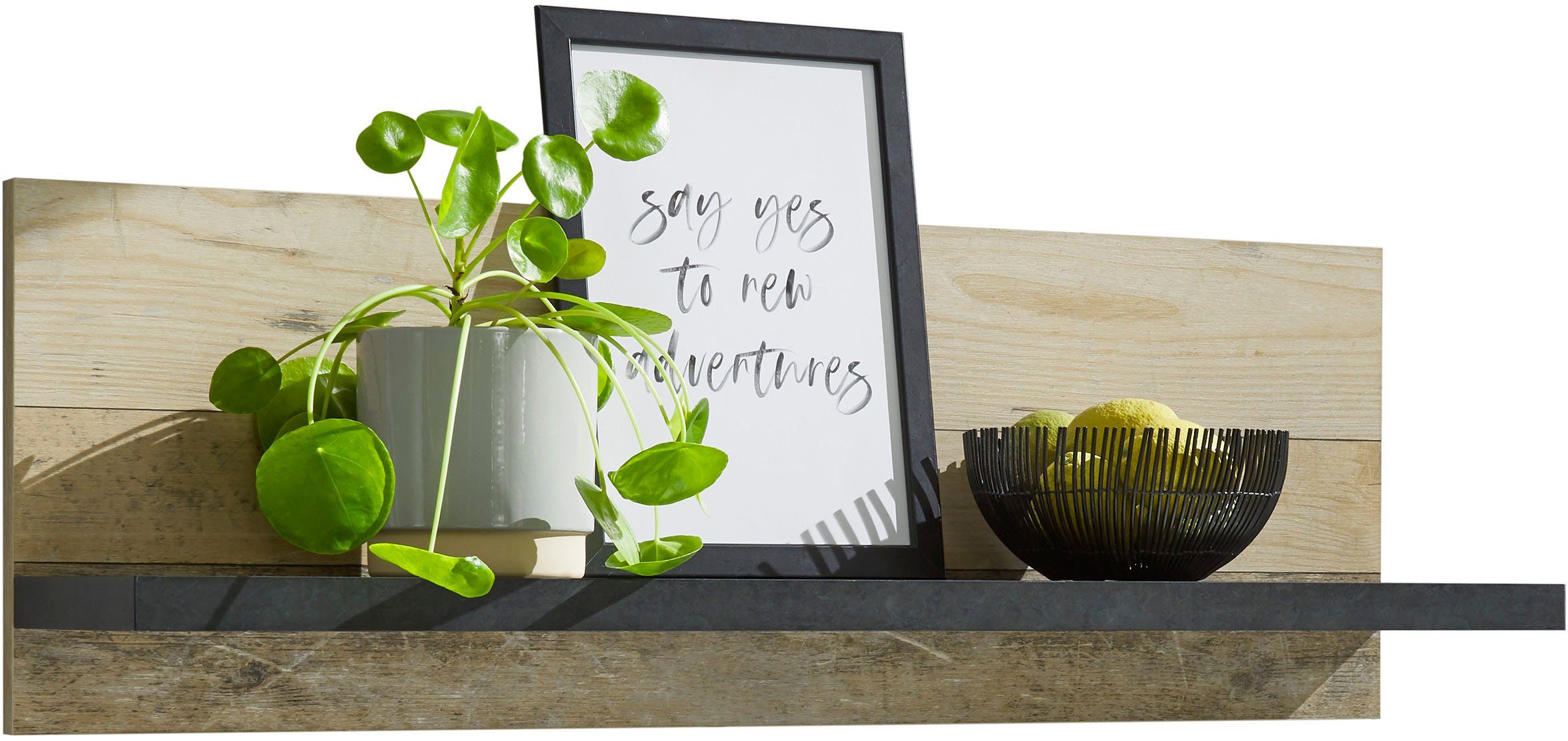 Home affaire Wandplank Sherwood Breedte 90 cm, in modern houtdecor, 28 mm dikke legplanken