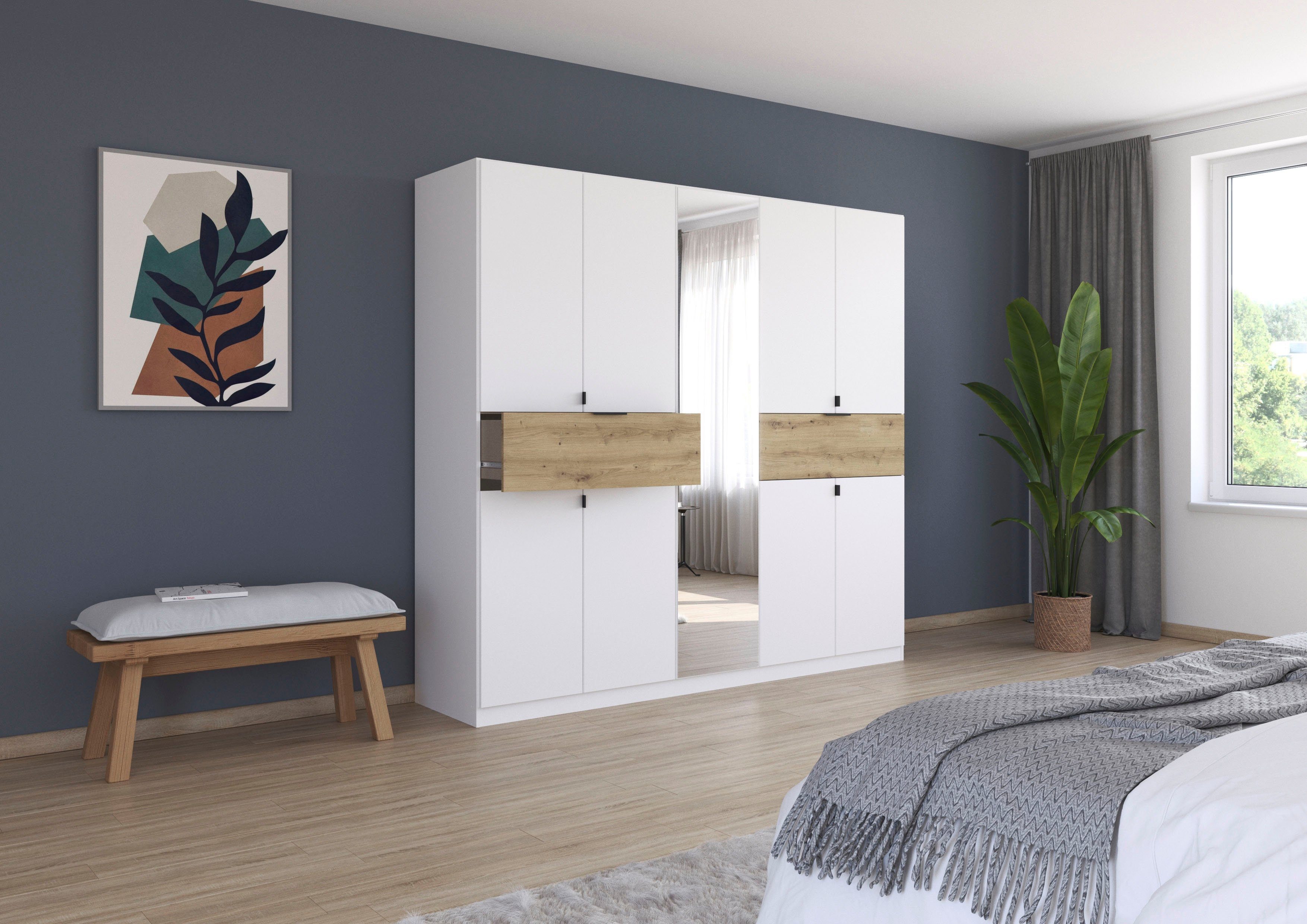 rauch Draaideurkast Kledingkast kast garderobe waskast TICAO met 2 ruime lades, veel opbergruimte made in germany