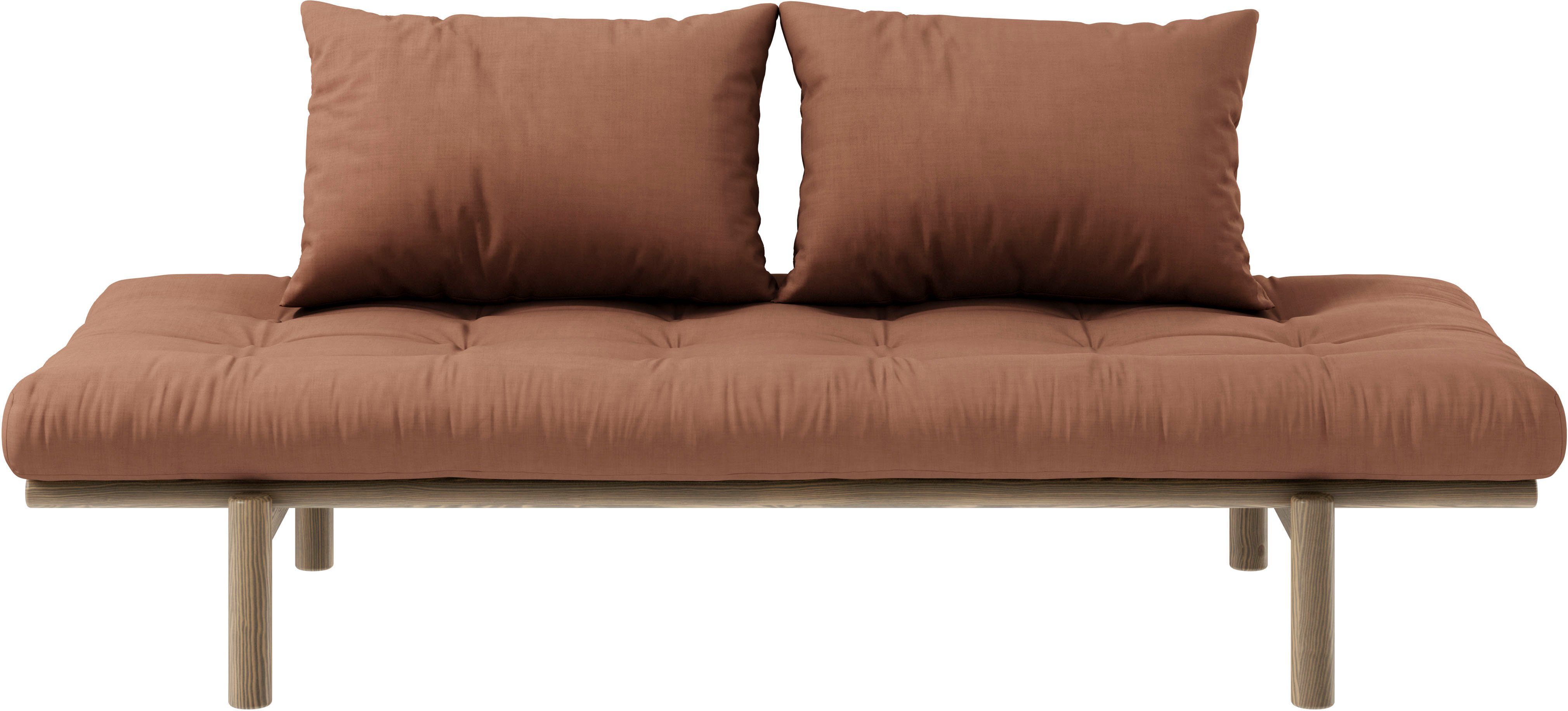 Karup Slaapbank Pace van massief grenenhout, incl. futonmatras (set, 2-delig) bedden beige