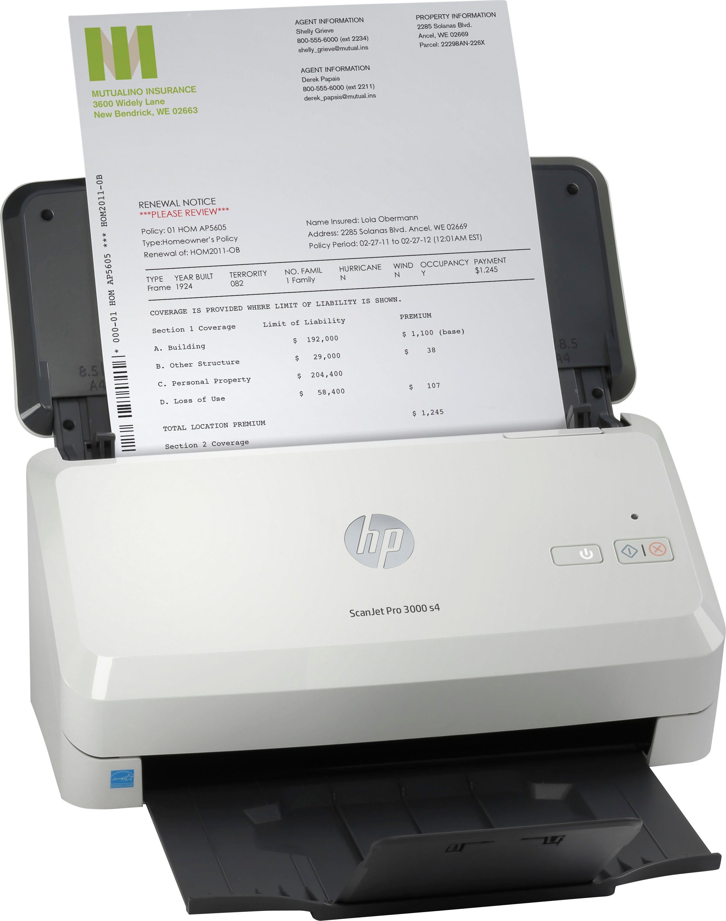 HP Scanner ScanJet Pro 3000 s4 HP+ Instant inc compatibel