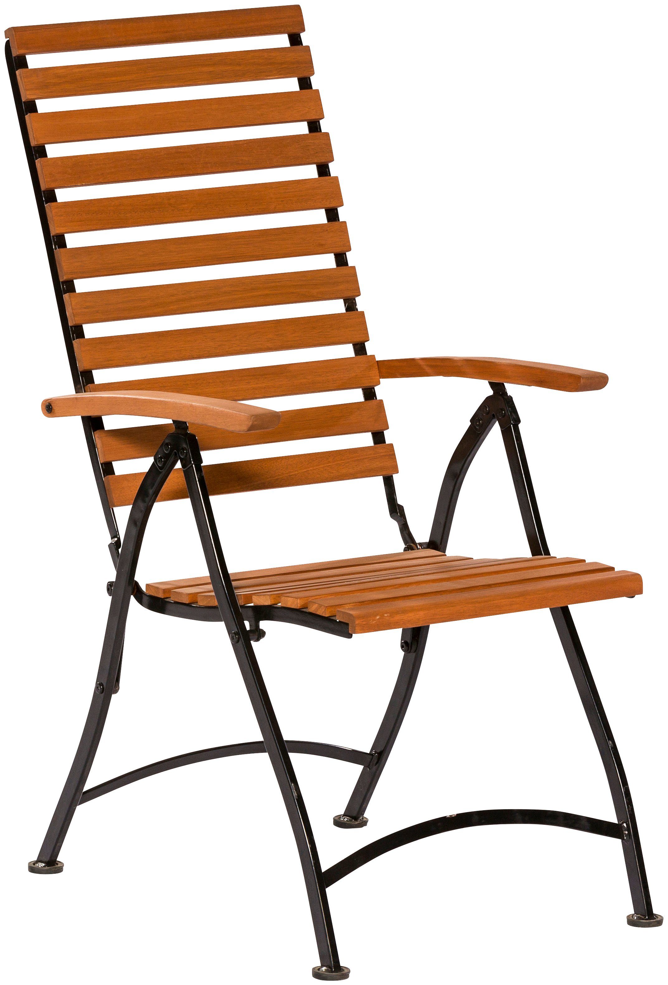 MERXX Tuinstoel Eucalyptushout, inklapbaar, verstelbaar, bruin (1 stuk) tuinstoelen bruin