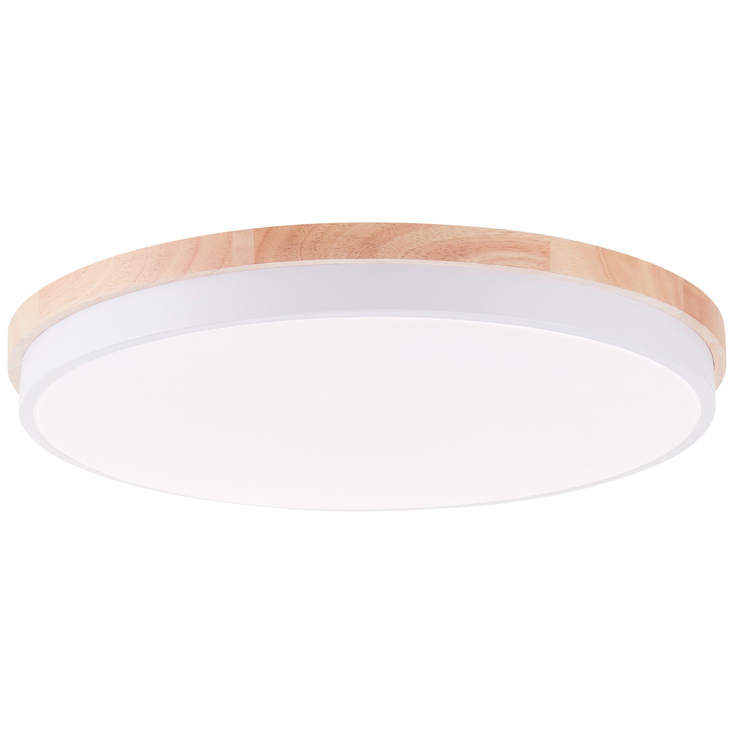 Brilliant Leuchten Led-plafondlamp Baarlo Ø 50 cm, 4500 lm, 3000-6500 K, dimbaar, afstandsbediening, hout/metaal
