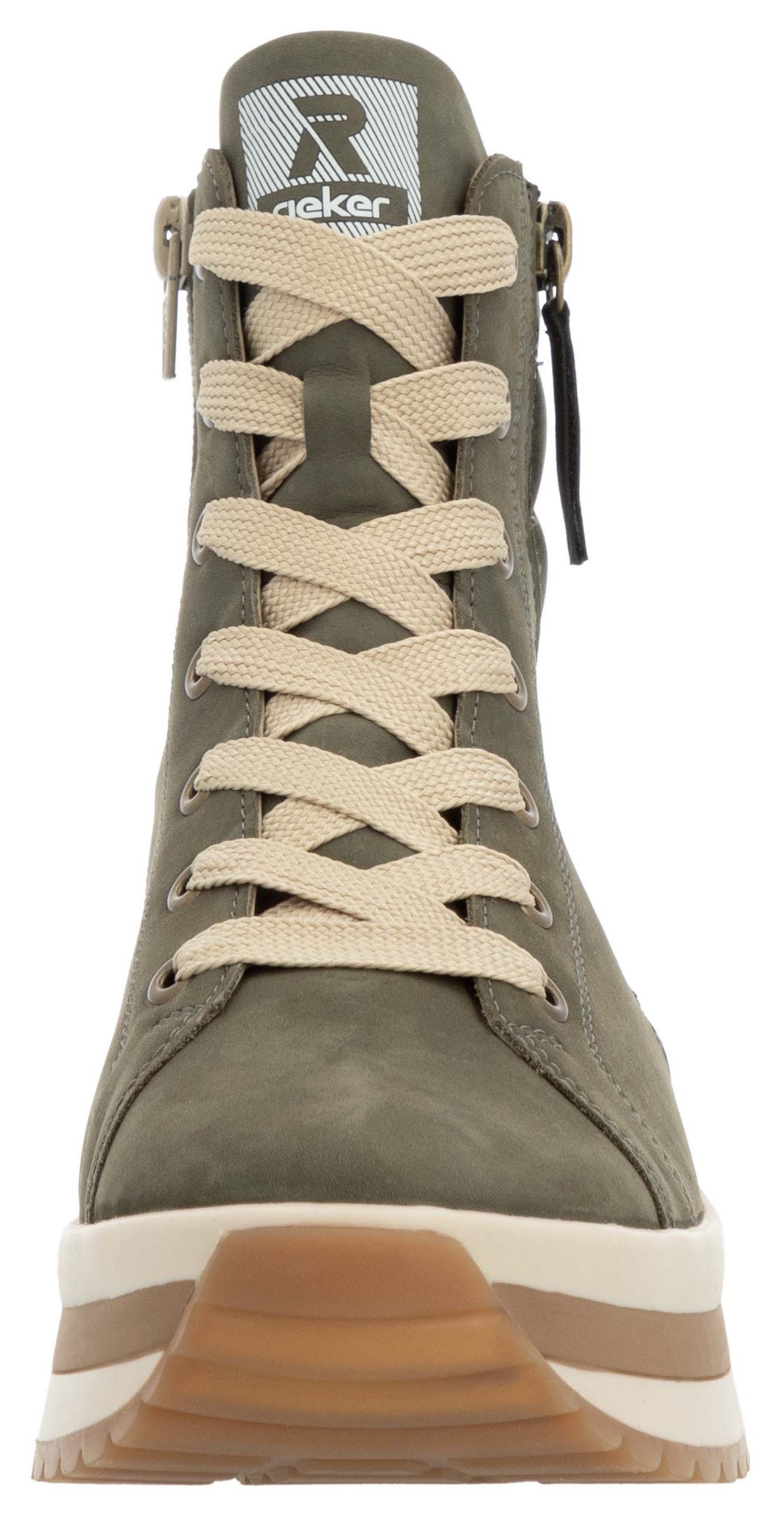 Rieker EVOLUTION Hoge veterschoenen , plateaulaarsjes, high top sneakers with two zippers