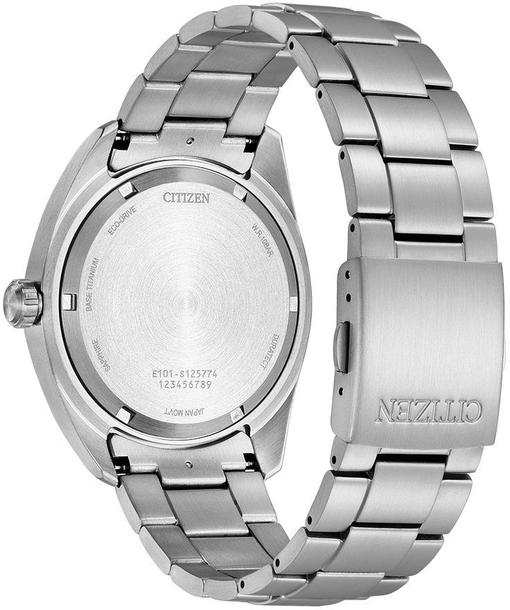 Citizen Solarhorloge BM8560-88LE Horloge, herenhorloge, titanium, datum, leren band