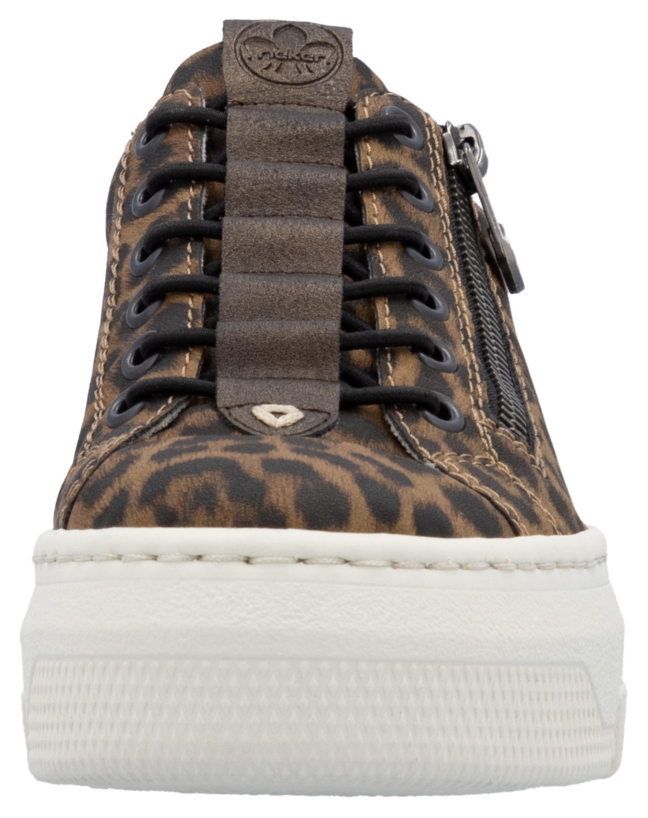 Rieker Plateausneakers Sneaker, slip-on sneaker, slipper met schachtvoering