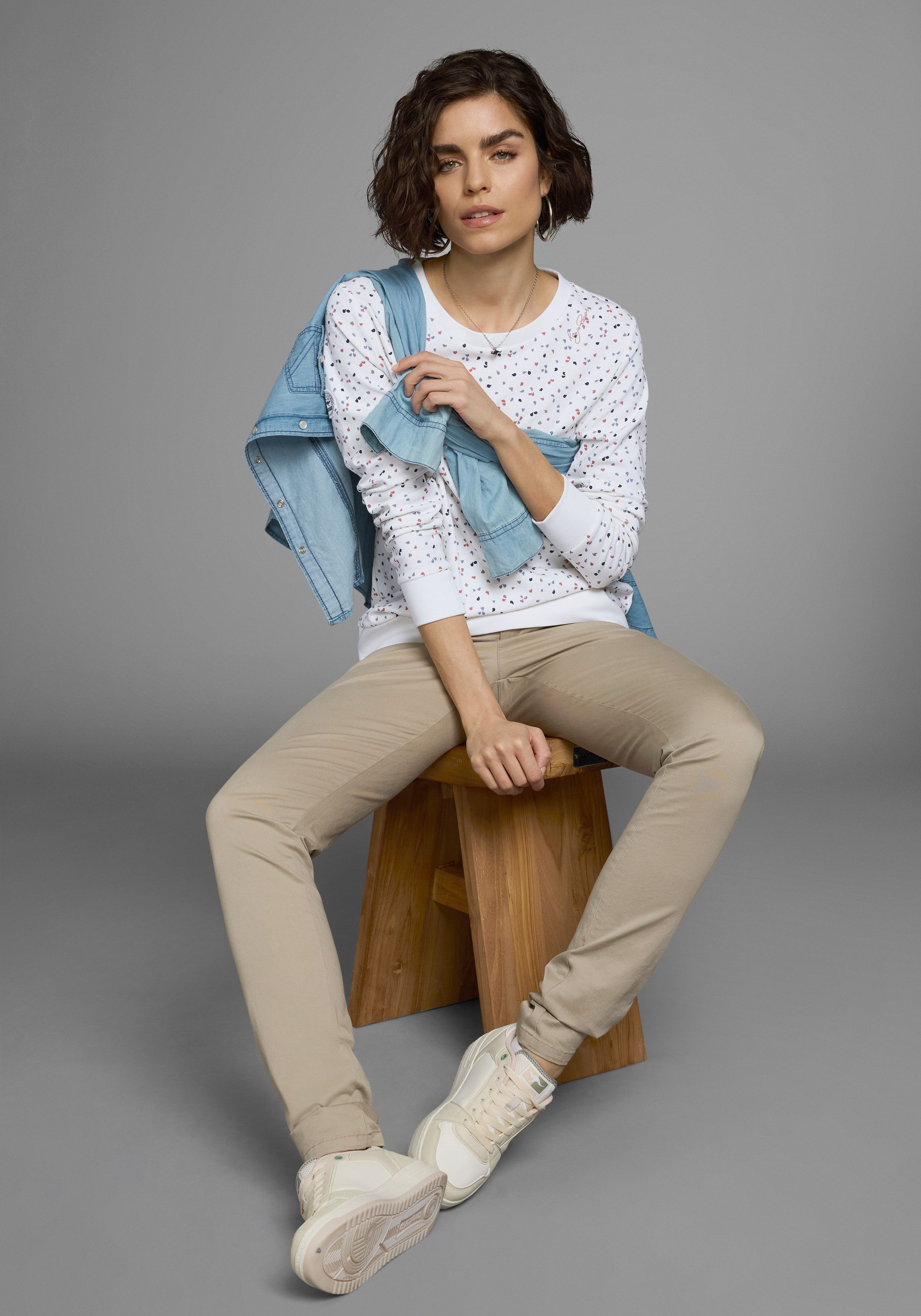 KangaROOS Sweatshirt Lange mouwen, bedrukt, ronde hals, van interlockmateriaal