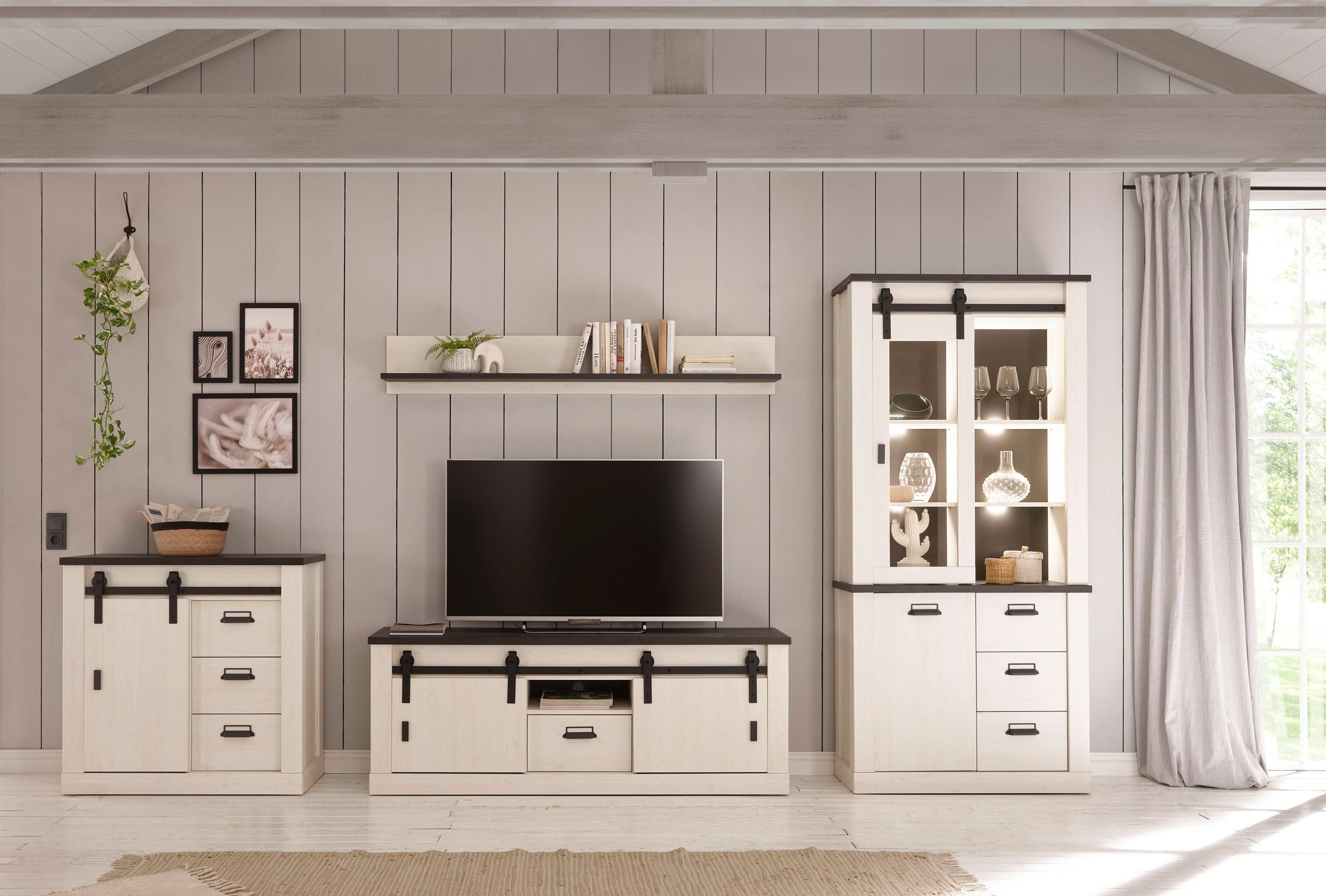 Home affaire Vitrinekast Sherwood Breedte ca. 93 cm
