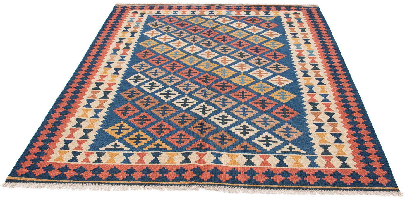 morgenland Wollen kleed Kelim Fars medaillon 217 x 153 cm Omkeerbaar tapijt
