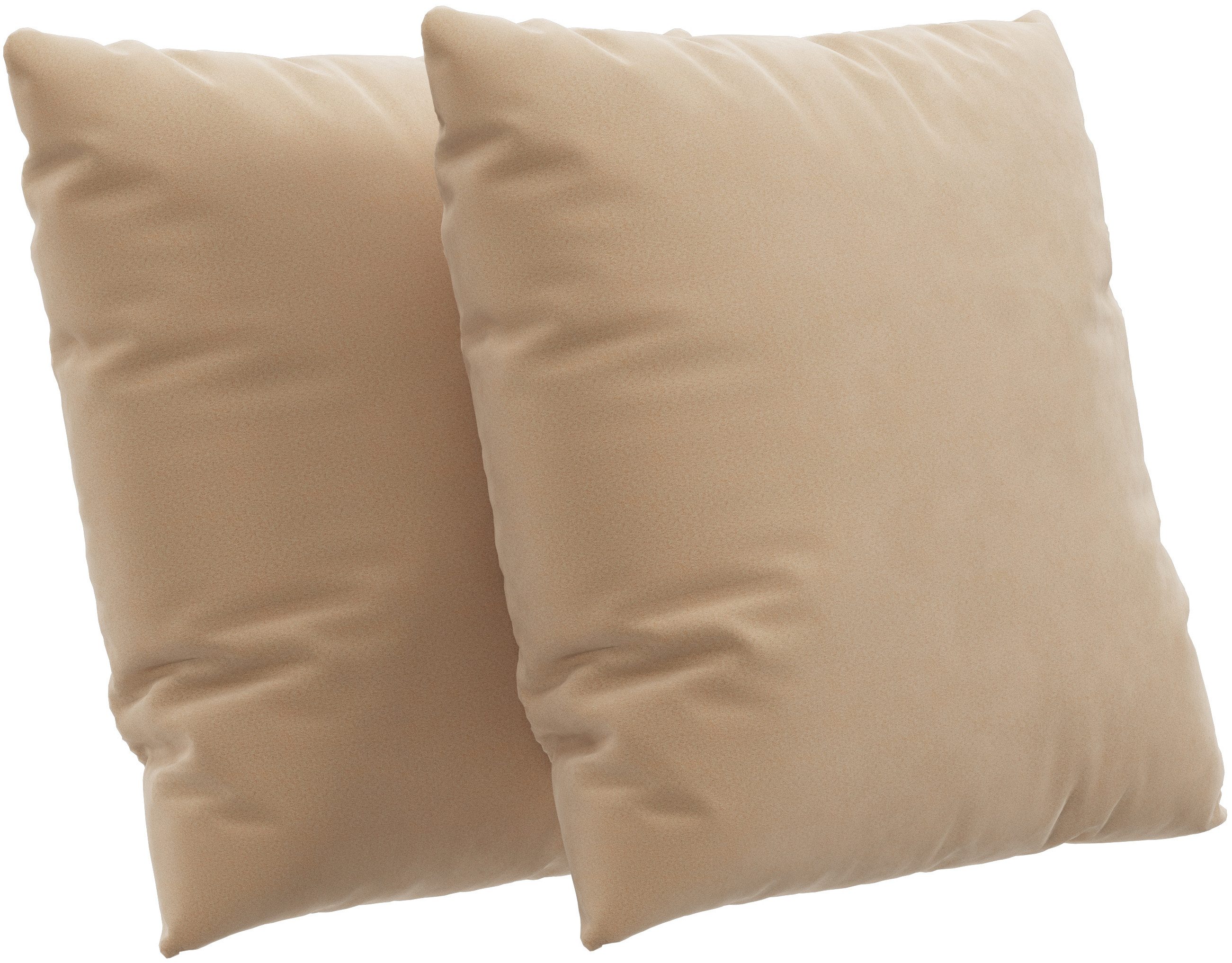 RAUM.ID Bankkussen Innovid set van 2 kussens verkrijgbaar in twee maten sierkussens maat Luxe-microvezel ALTARA NUBUCK bruin