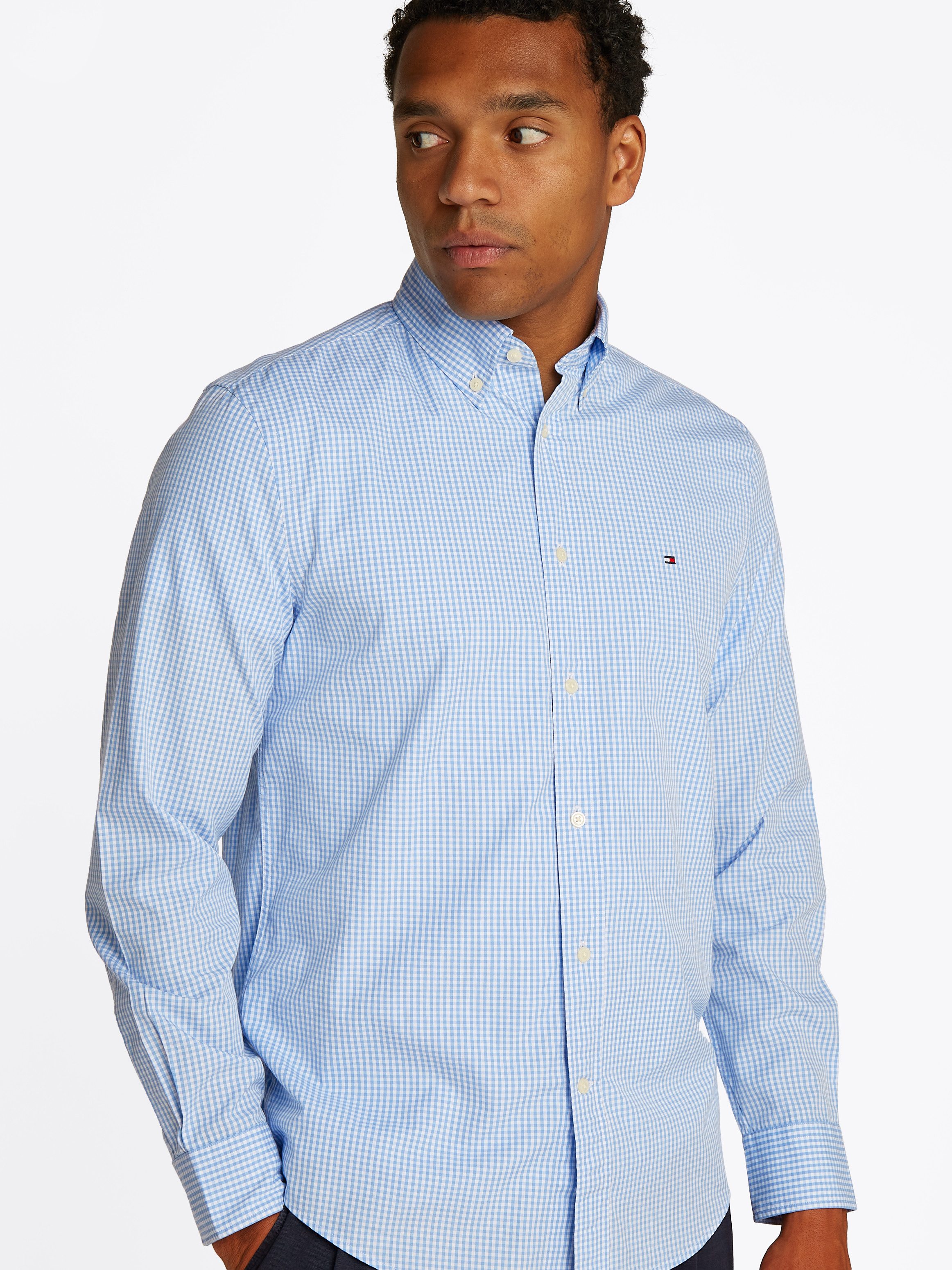 Tommy Hilfiger Businessoverhemd FLEX POPLIN GINGHAM RF SHIRT